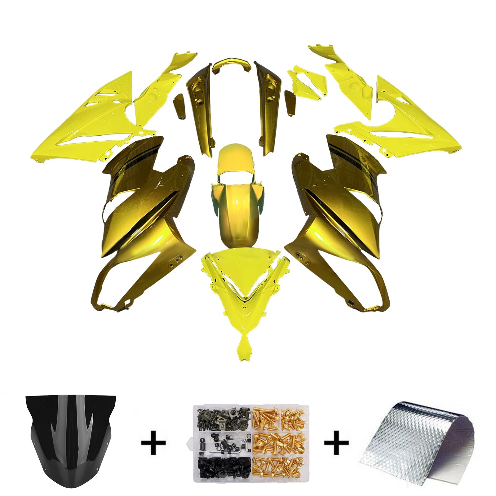 Injection Fairing Kit Plastic for Kawasaki Ninja650 ER-6F EX650 2009-2011