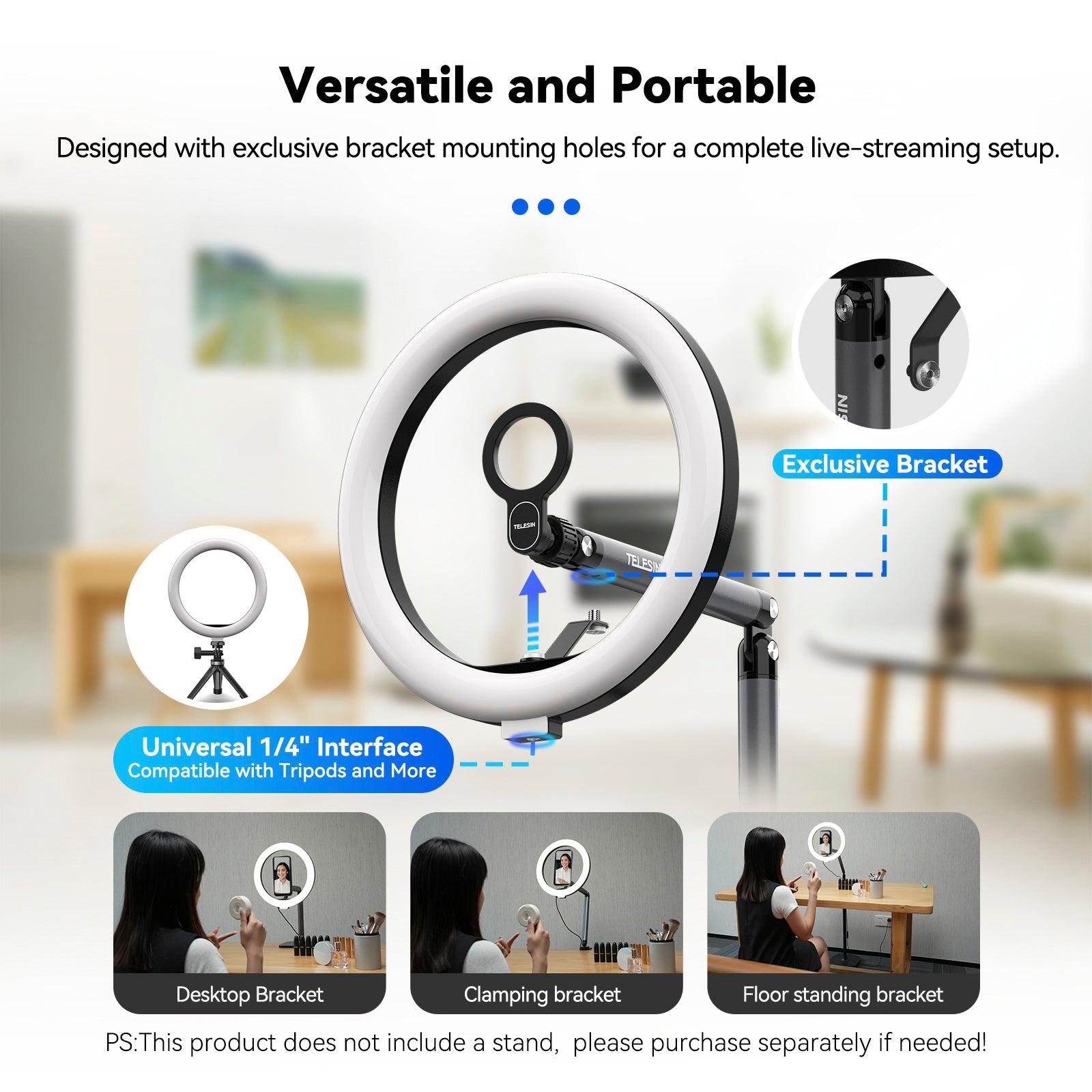 Mobile Video Live Broadcast Bracket Ring Fill Light Beauty Desktop Fill Light