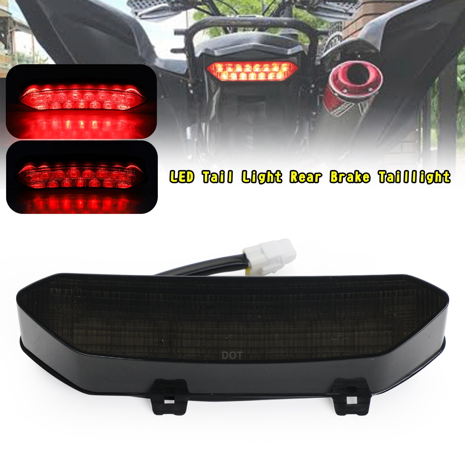 2009-2018 Yamaha Raptor 700/700R YFZ450R LED Brake Tail Light Black Generic