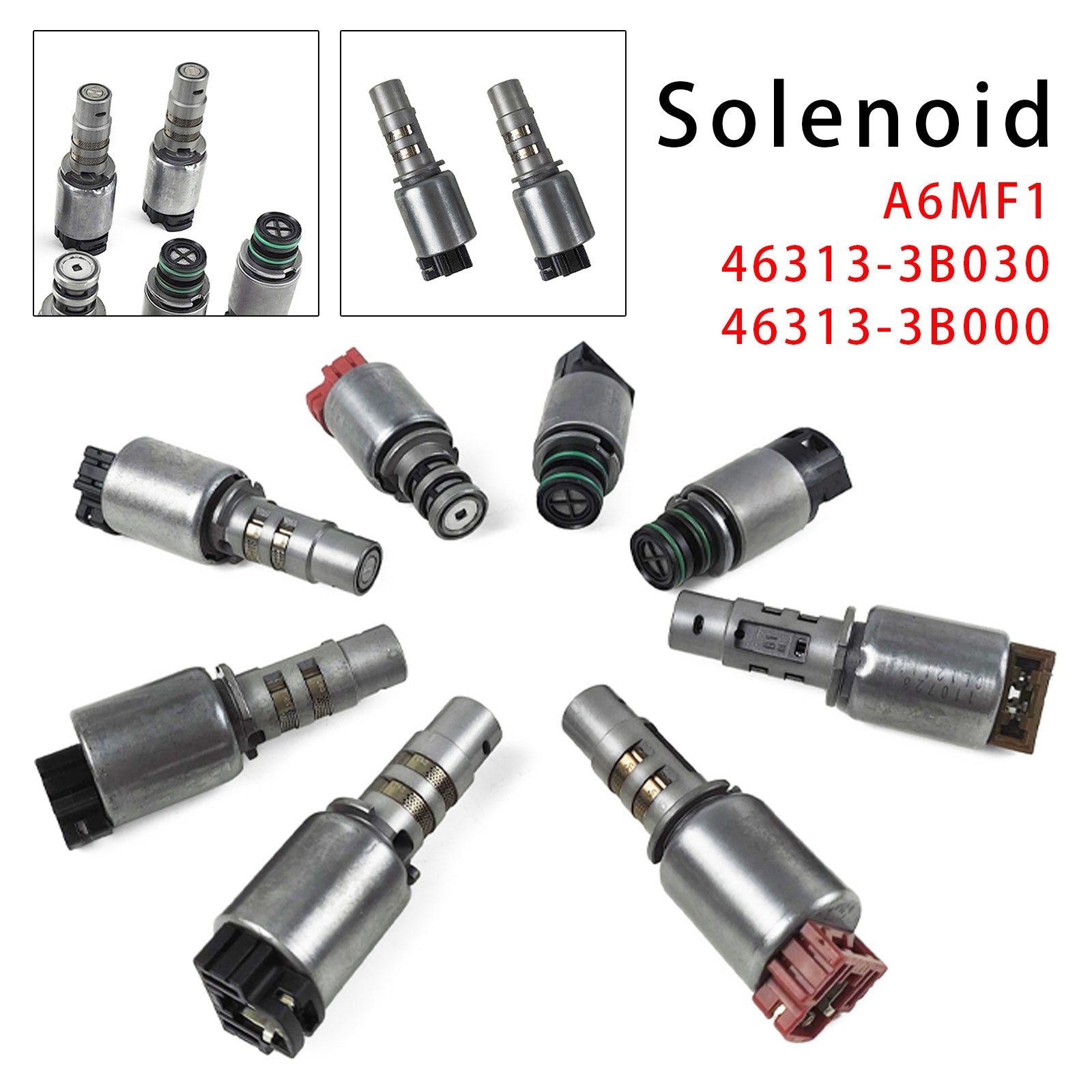 2010-on KIA/ Chevrolet OPTIMA 6 SP F/AWD L4 2.0L 2.4L 8PCS Transmission Solenoid A6MF1 46313-3B030 46313-3B000 Generic