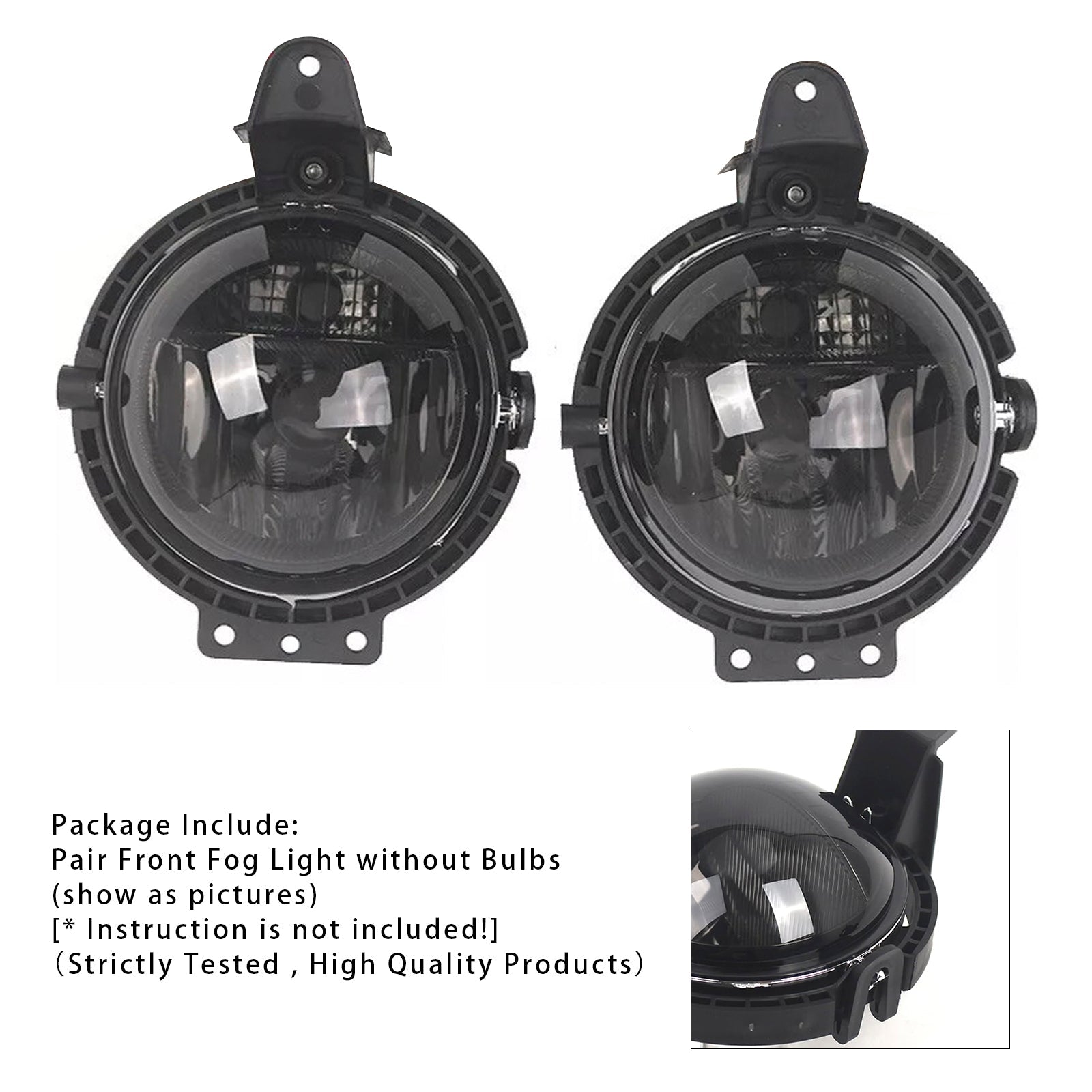 Pair Front Bumper Fog Light For Mini R55 R56 R58 R59 R60 63172751295 Smoke Lens