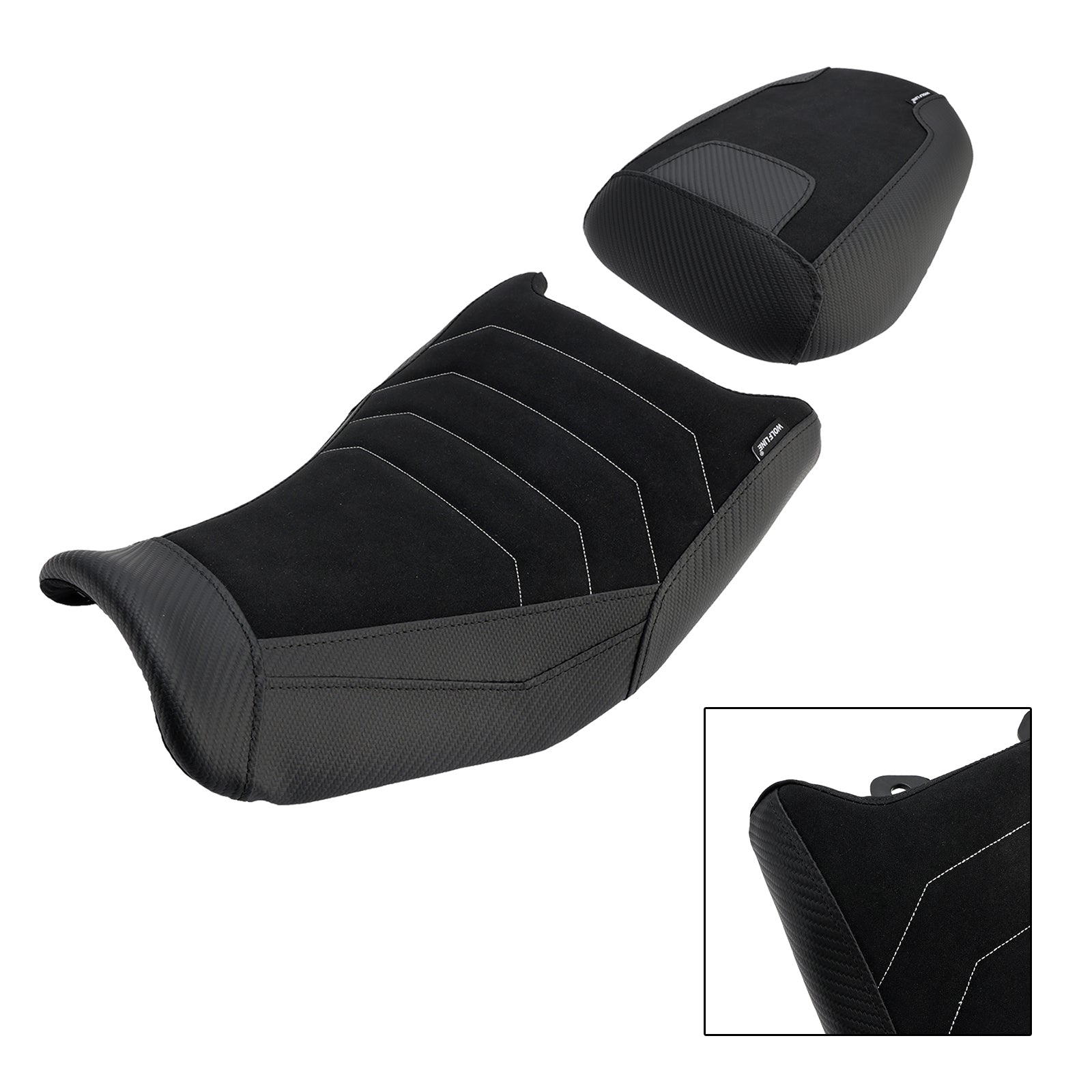 2024-2025 For Suzuki V-Strom250Sx Lower Front W/ Rear Seat Driver Pillion Black