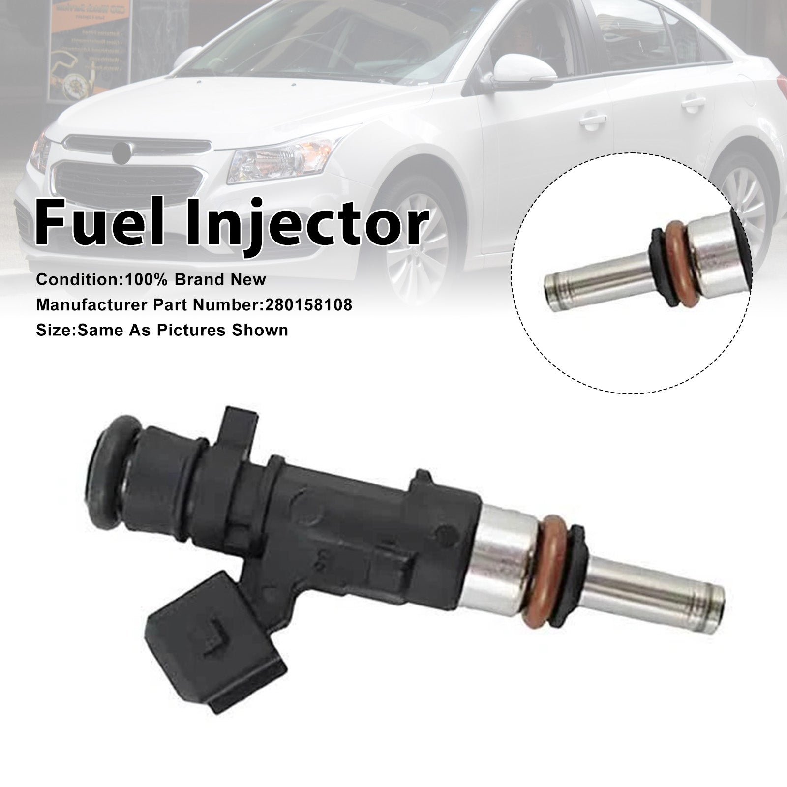 1Pcs Fuel Injector For Holden Cruze JH 1.6L A16LET 2013-2016 0280158108
