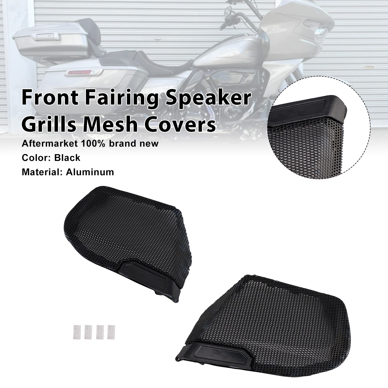 Front Fairing Speaker Grills Mesh Covers Fit For CVO Road Glide 2023-2025