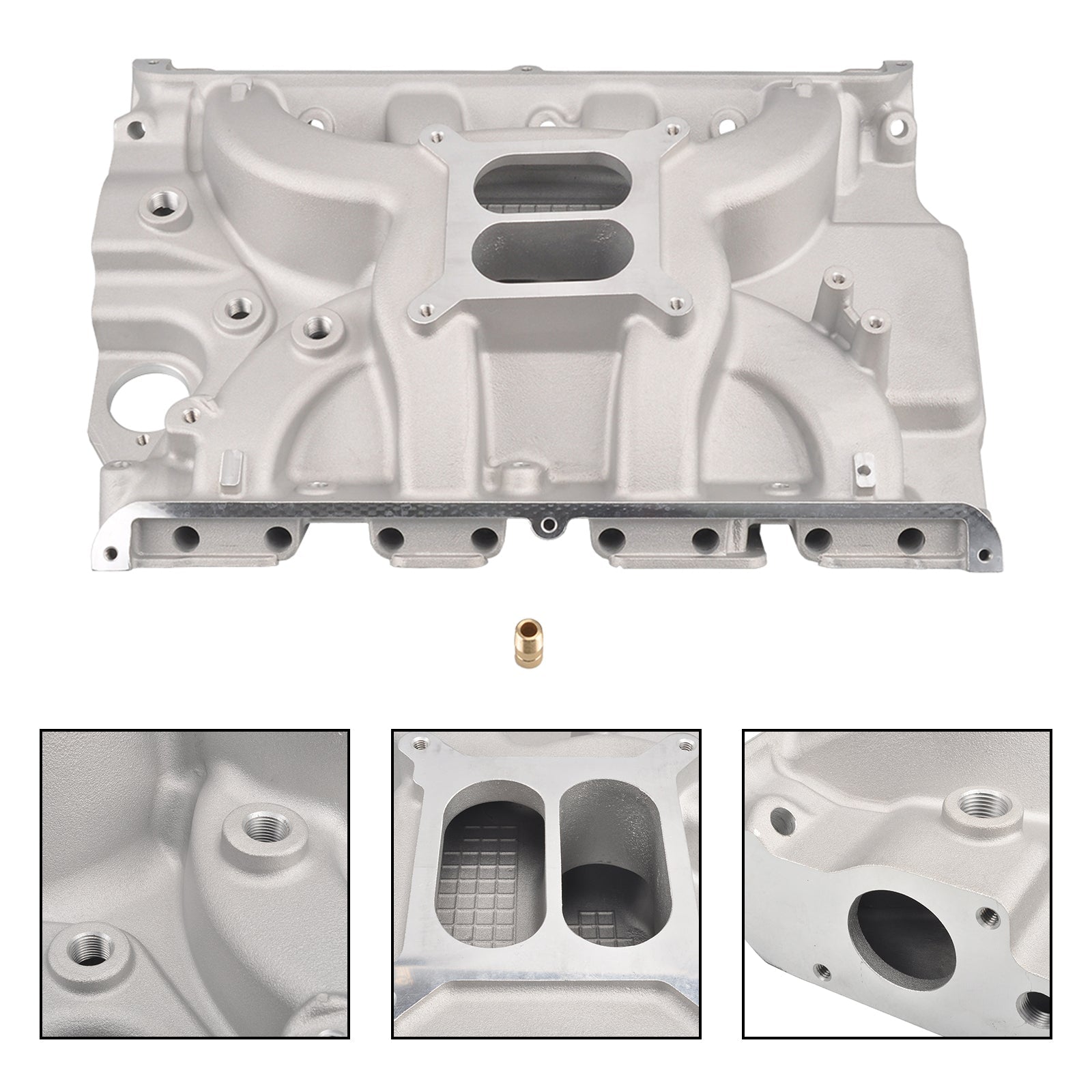 Dual Plane Satin Intake Manifold Fit Ford FE 390 406 410 427 428 Aluminum