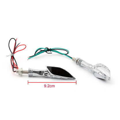 Universal Motorcycle Skeleton Hand LED Turn Signals Blinker Indicator