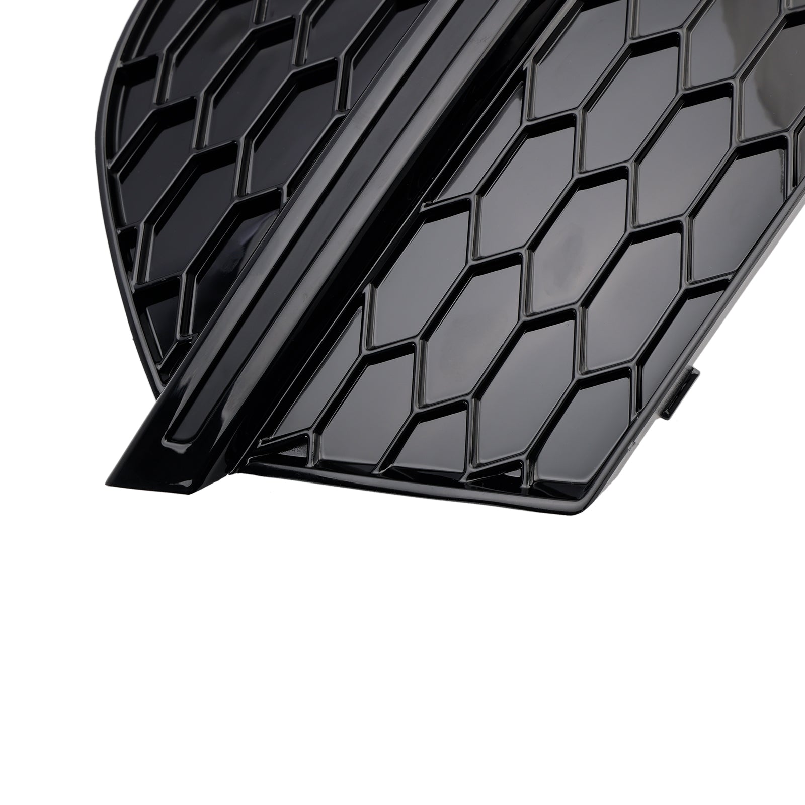 2013-2015 Audi Q3 RSQ3 Style Honeycomb Front Fog Light Covers Gloss Black