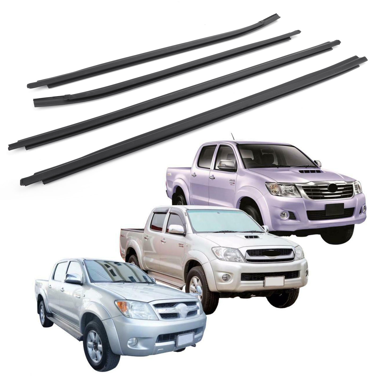 2005-2015 Toyota Hilux SR5/VIGO/MK6 PICKUP Rubber Door TGN16 GGN25 RH+LH Seal BS4 Glass