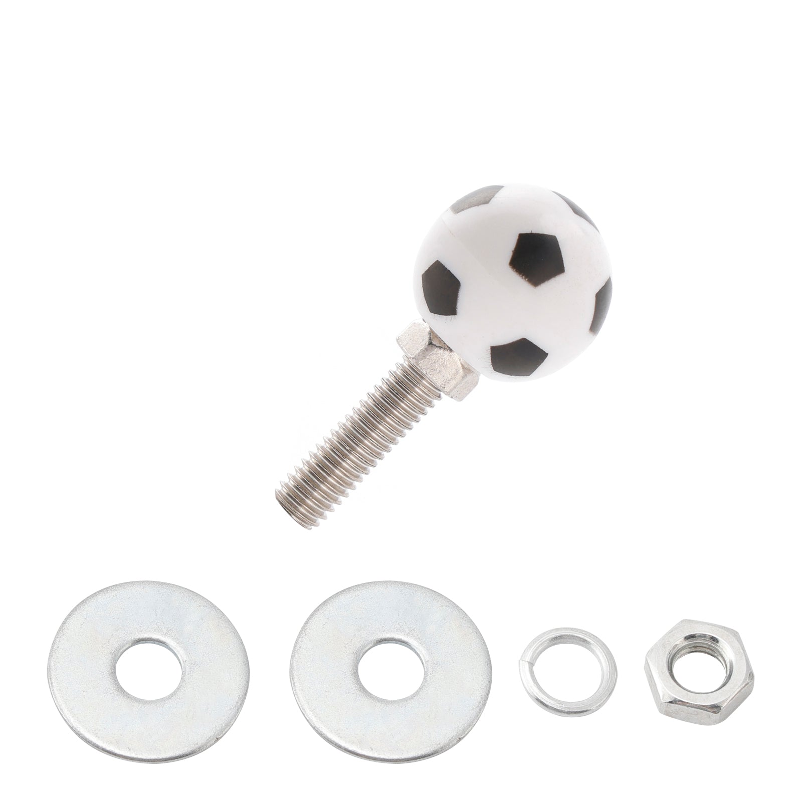 M6 Plastic Custom Head Soccer License Plate Frame Screws Bolts Hardware X4