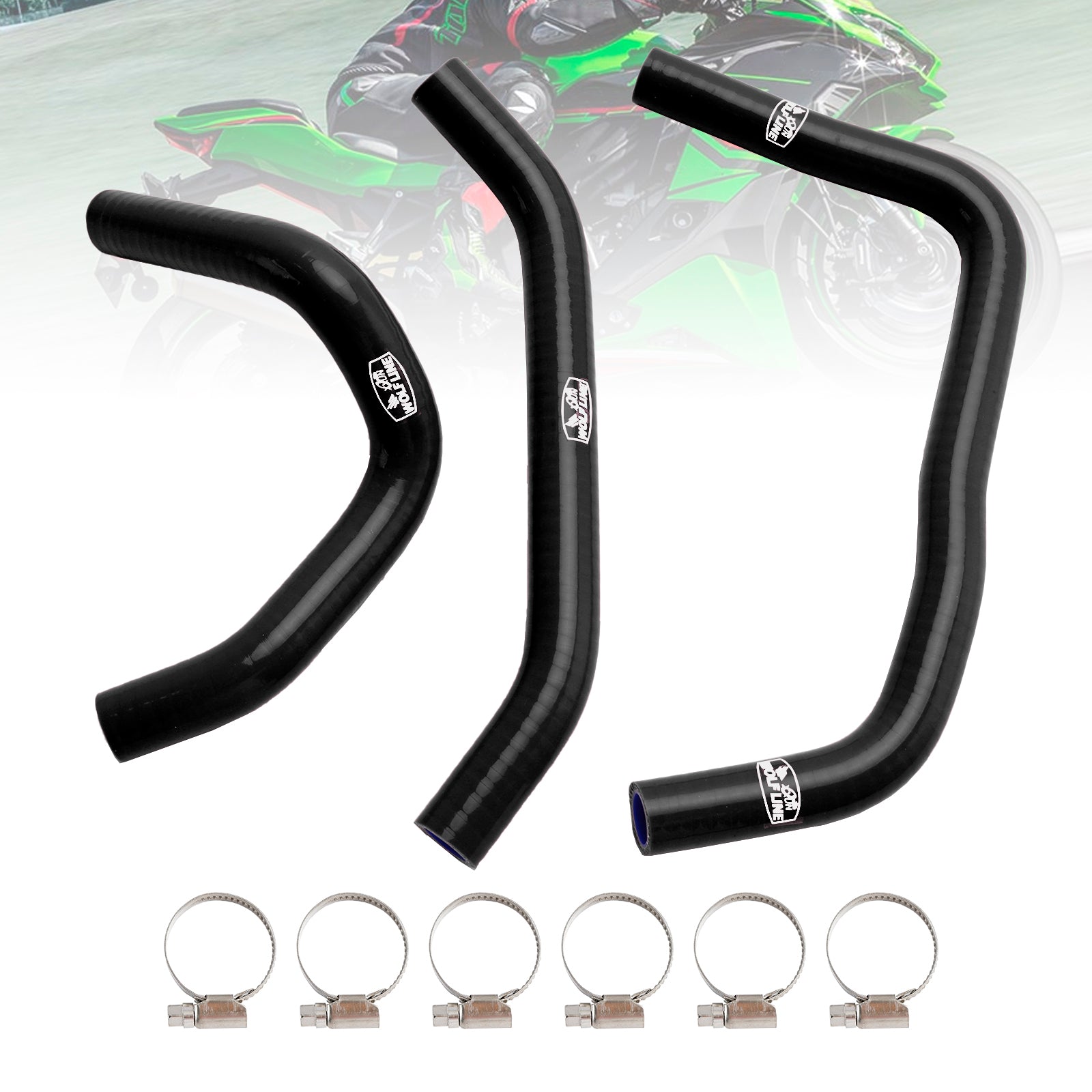 2023-2024 Kawasaki ZX4R ZX-4RR Silicone Radiator coolant Hose kit