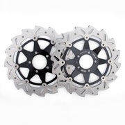 Pair of Front Wave Brake Discs For Kawasaki ZL 600 Eliminator ZZ-R ZZR 600 90-06