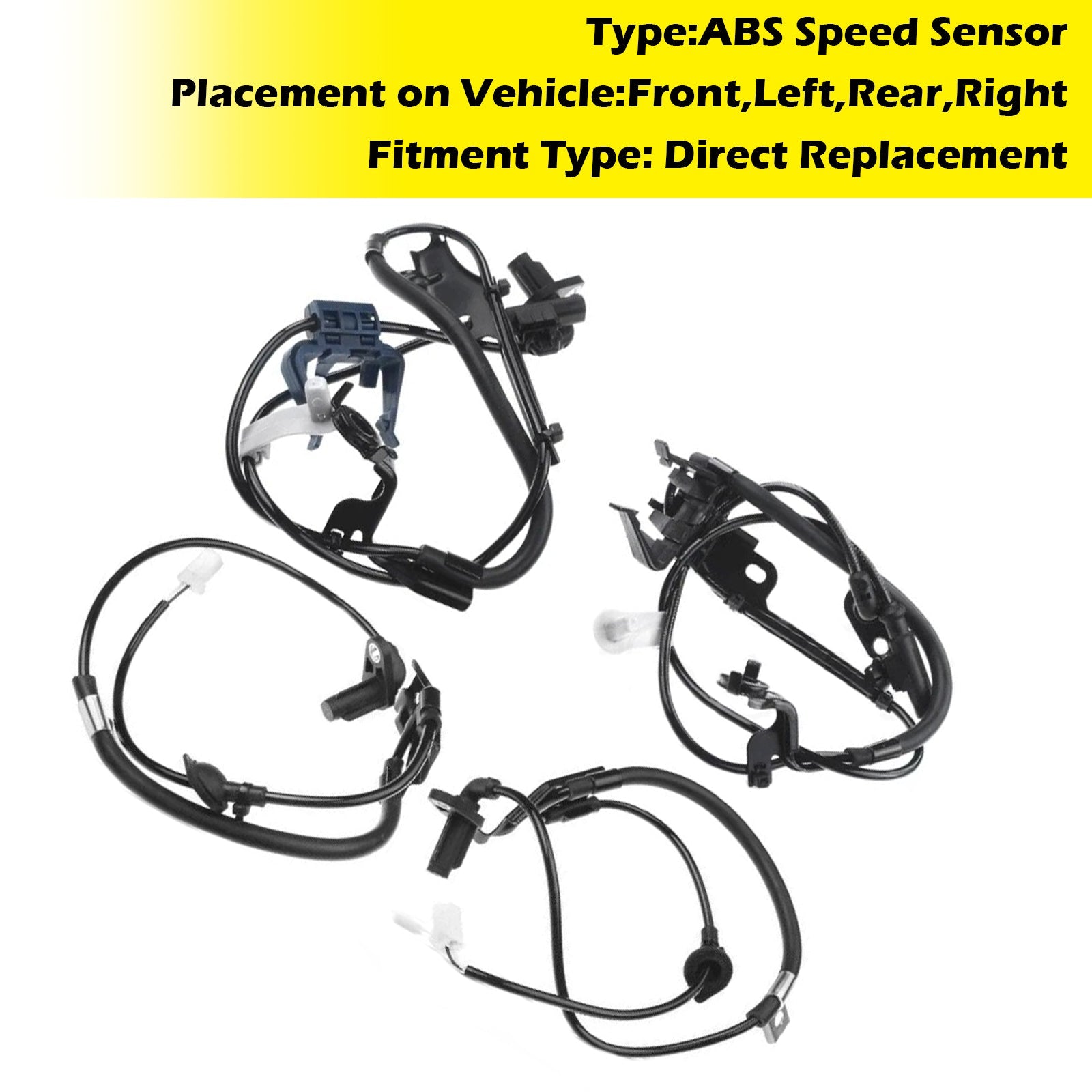 4×ABS Wheel Speed Sensor Front Rear Left Right For Toyota Venza 2009-2016