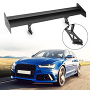 Universal Aluminum Adjustable Double Deck GT Rear Trunk Wing Spoiler Black