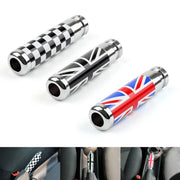Mini Cooper Union Jack UK Flag Checkered Handle Hand Brake Emergency Cover Trim
