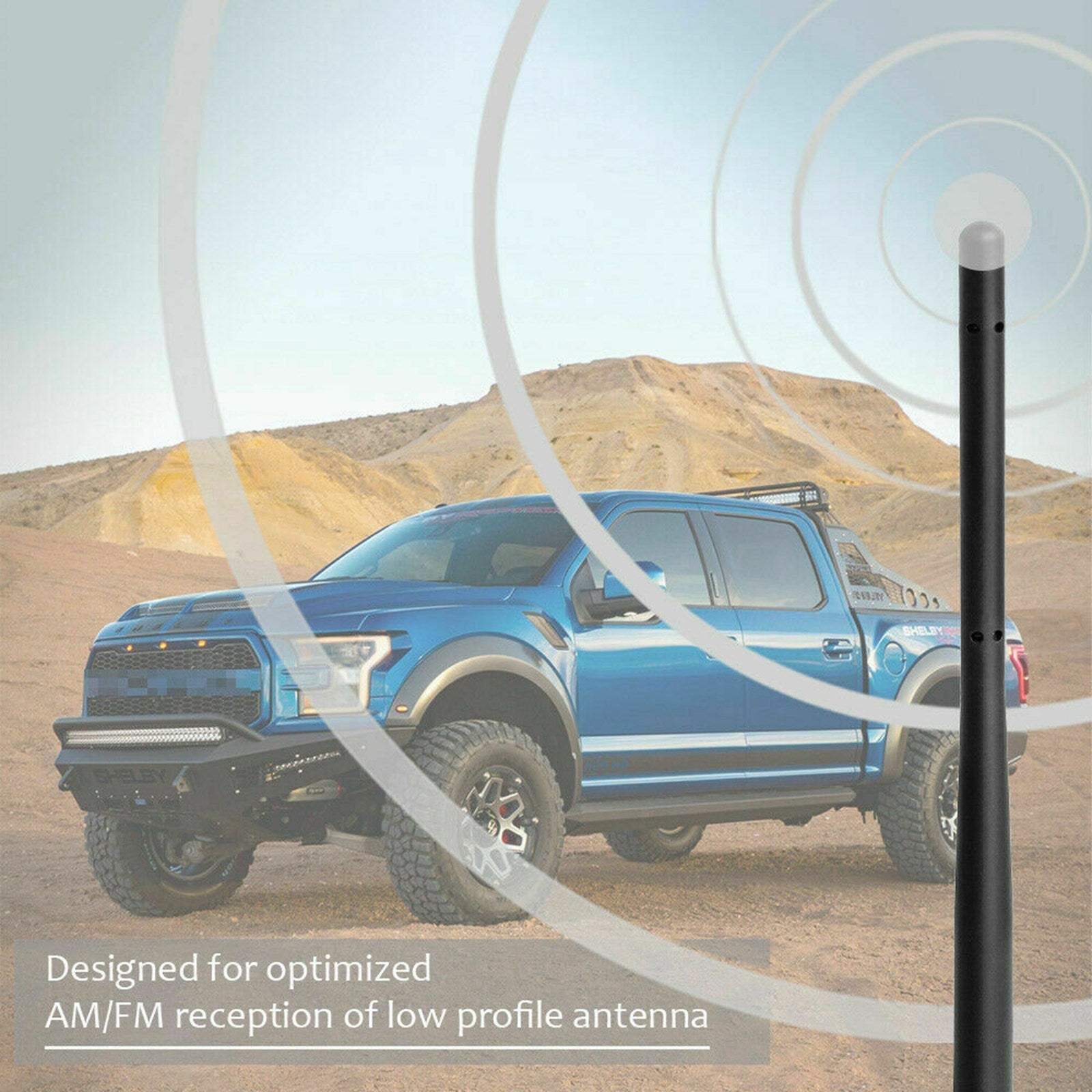 7Inch Rubber Signal Antenna For Ford F150 F250 F350 ??Ram 1500 2009-2019 Generic