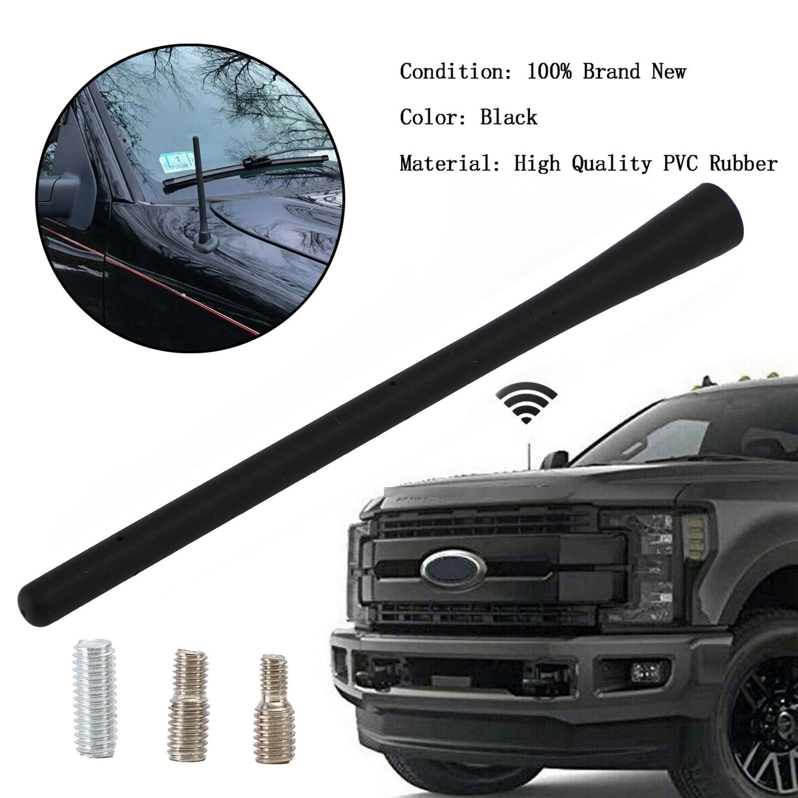 7Inch Rubber Signal Antenna For Ford F150 F250 F350 ??Ram 1500 2009-2019 Generic