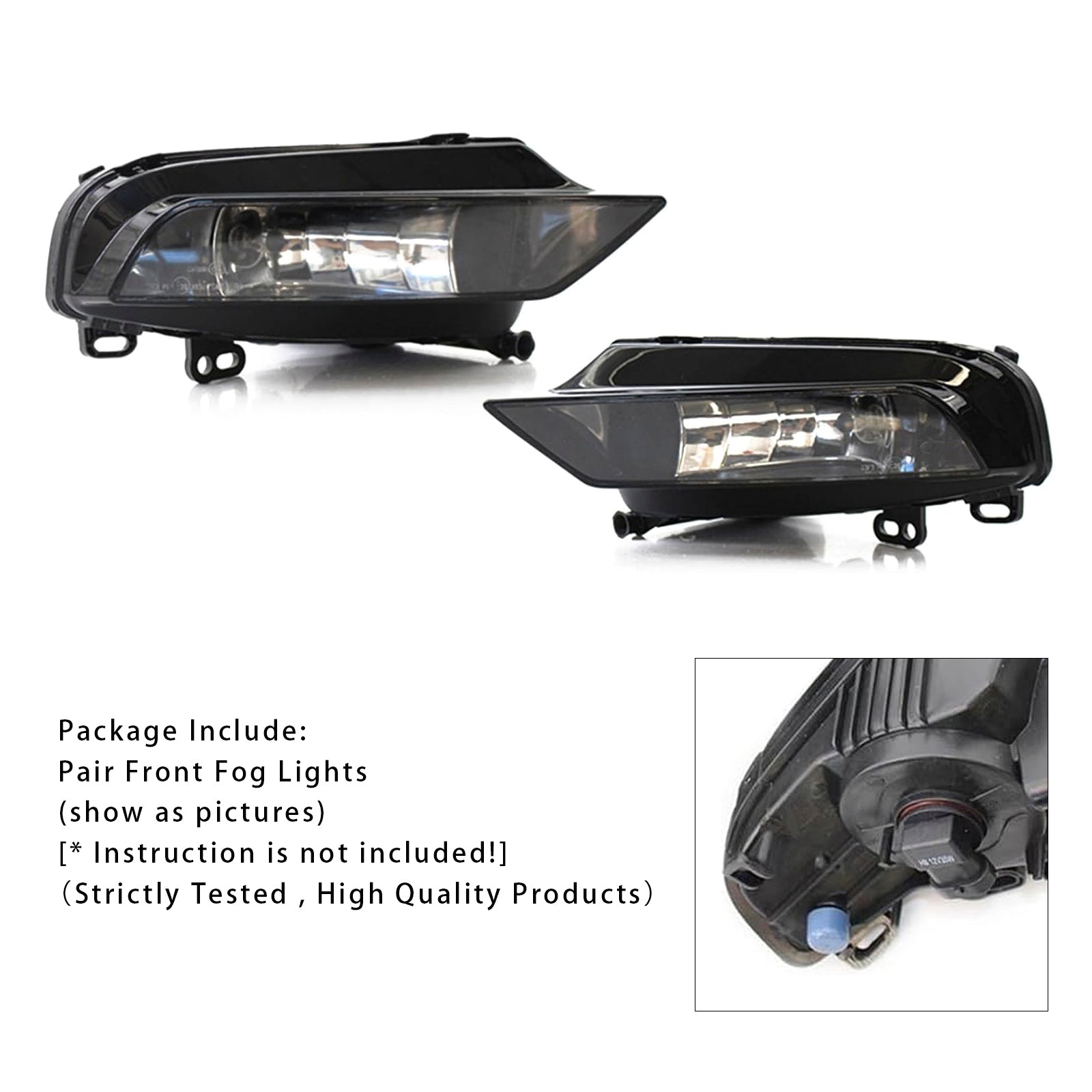 2015-2016 Audi A3 Saloon Pair Front Fog Light Lamps With Bulbs 8V0941699B