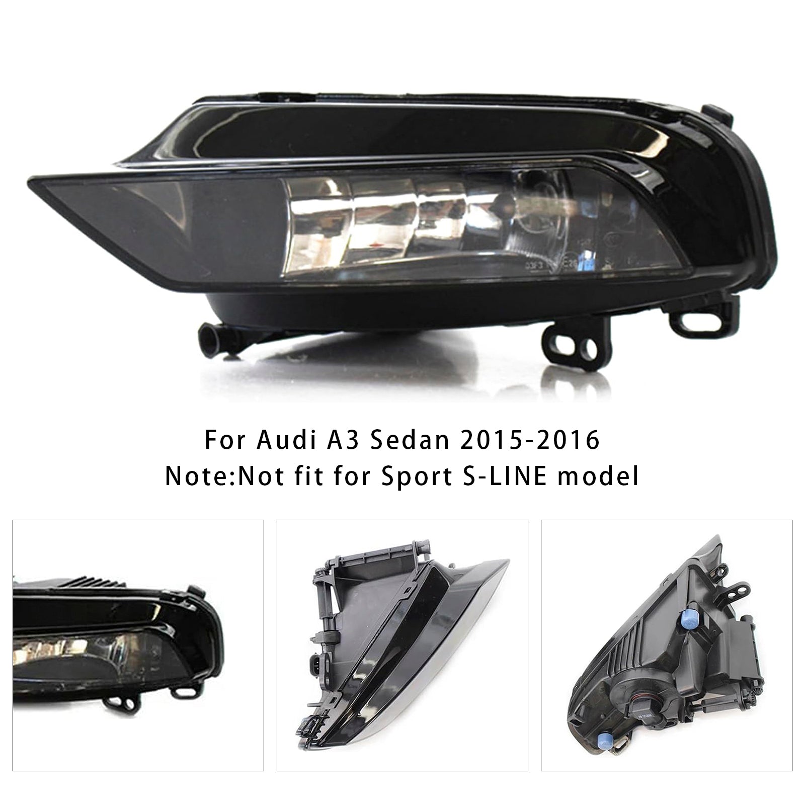 2015-2016 Audi A3 Saloon 1 Pcs Front Left Fog Light Lamps With Bulbs 8V0941699B
