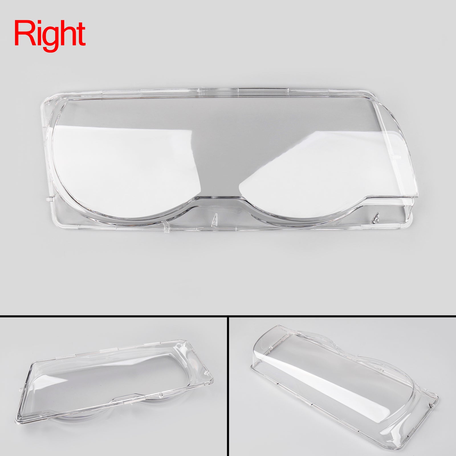 BMW E38 1999-2001 L/R 1PC Car Clear Headlight Headlamp Lens Cover Shell