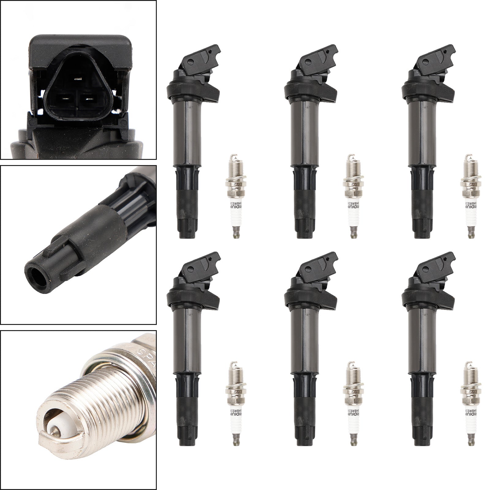2004-2012 BMW X3 E83 I6 3.0L Petrol6x Ignition Coil+Spark Plug UF515 UF522 12130390064 (Copy)