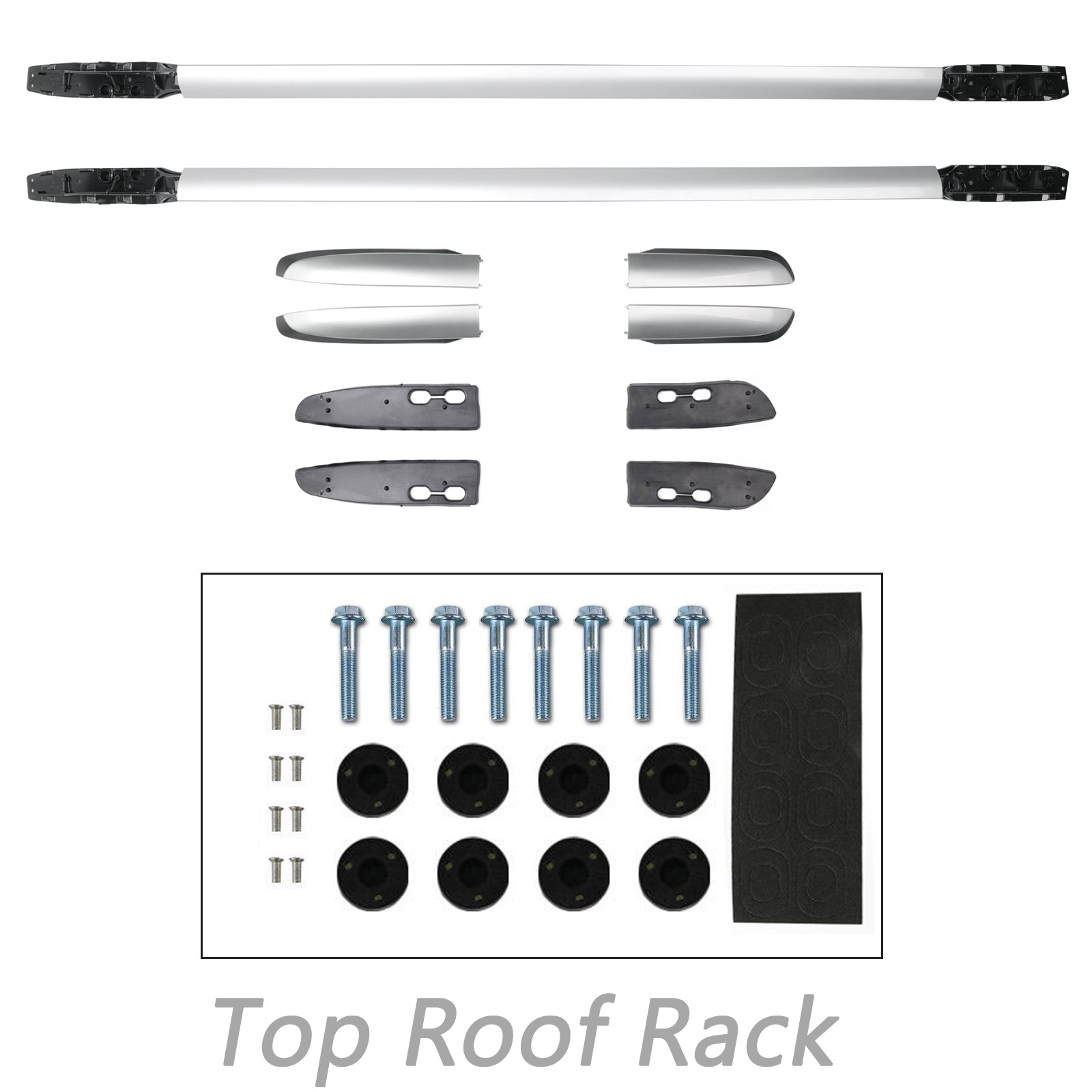 Toyota RAV4 2014-2019 Aluminum Factory Silver Top Roof Rack Side Rails Bar