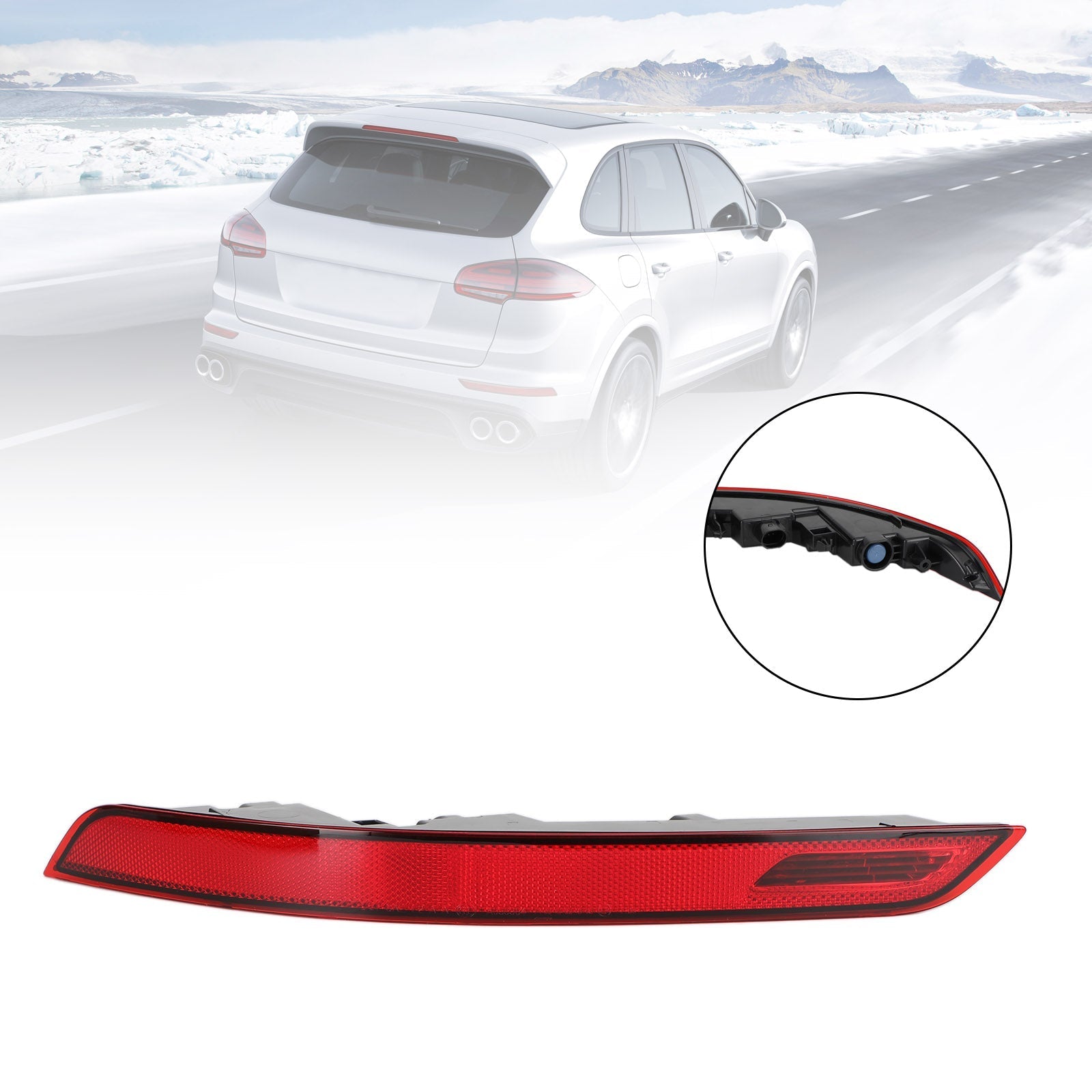 2015-2017 Porsche Cayenne Rear Bumper Fog Reflector Light 95863110510/610 Generic