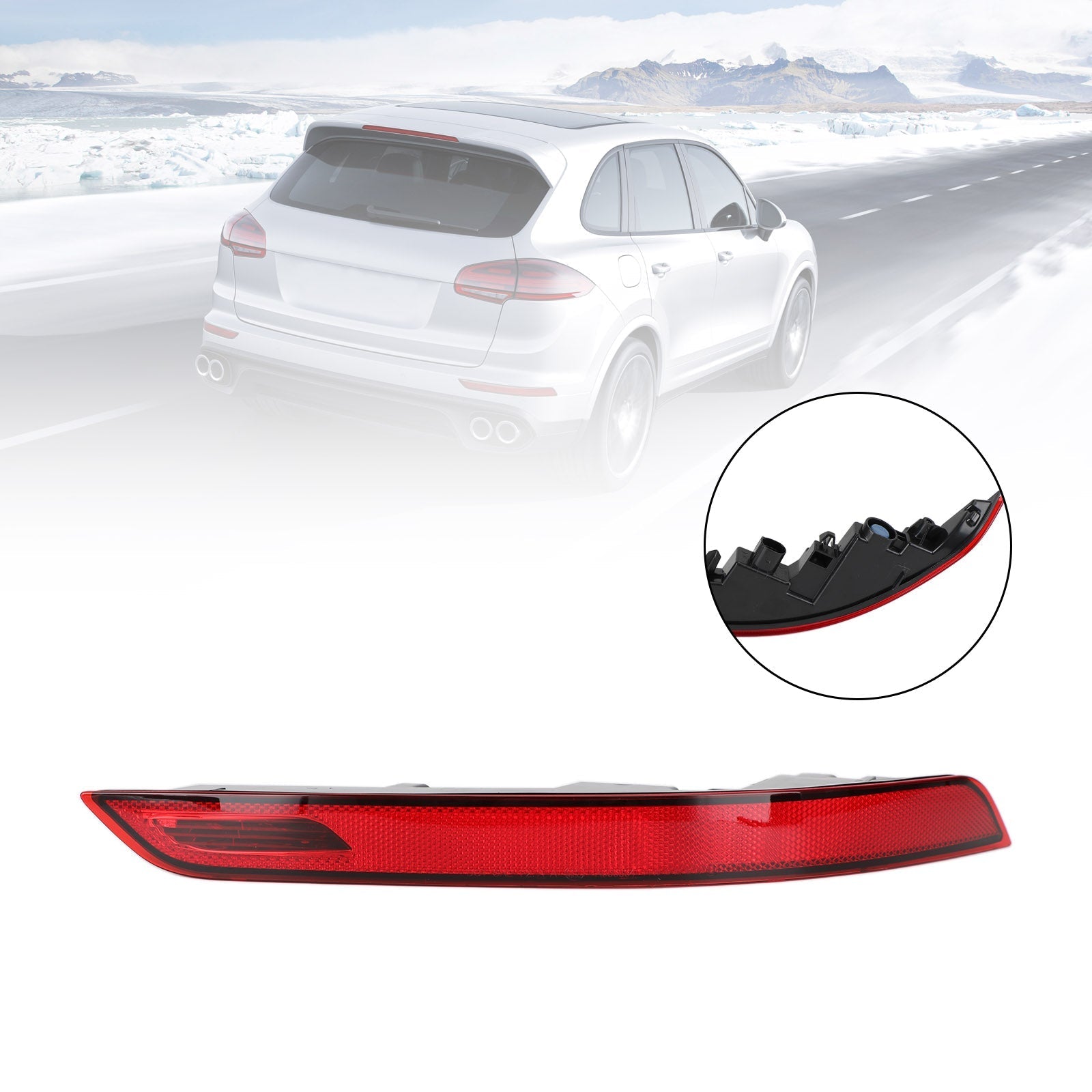 2015-2017 Porsche Cayenne Rear Bumper Fog Reflector Light 95863110510/610 Generic