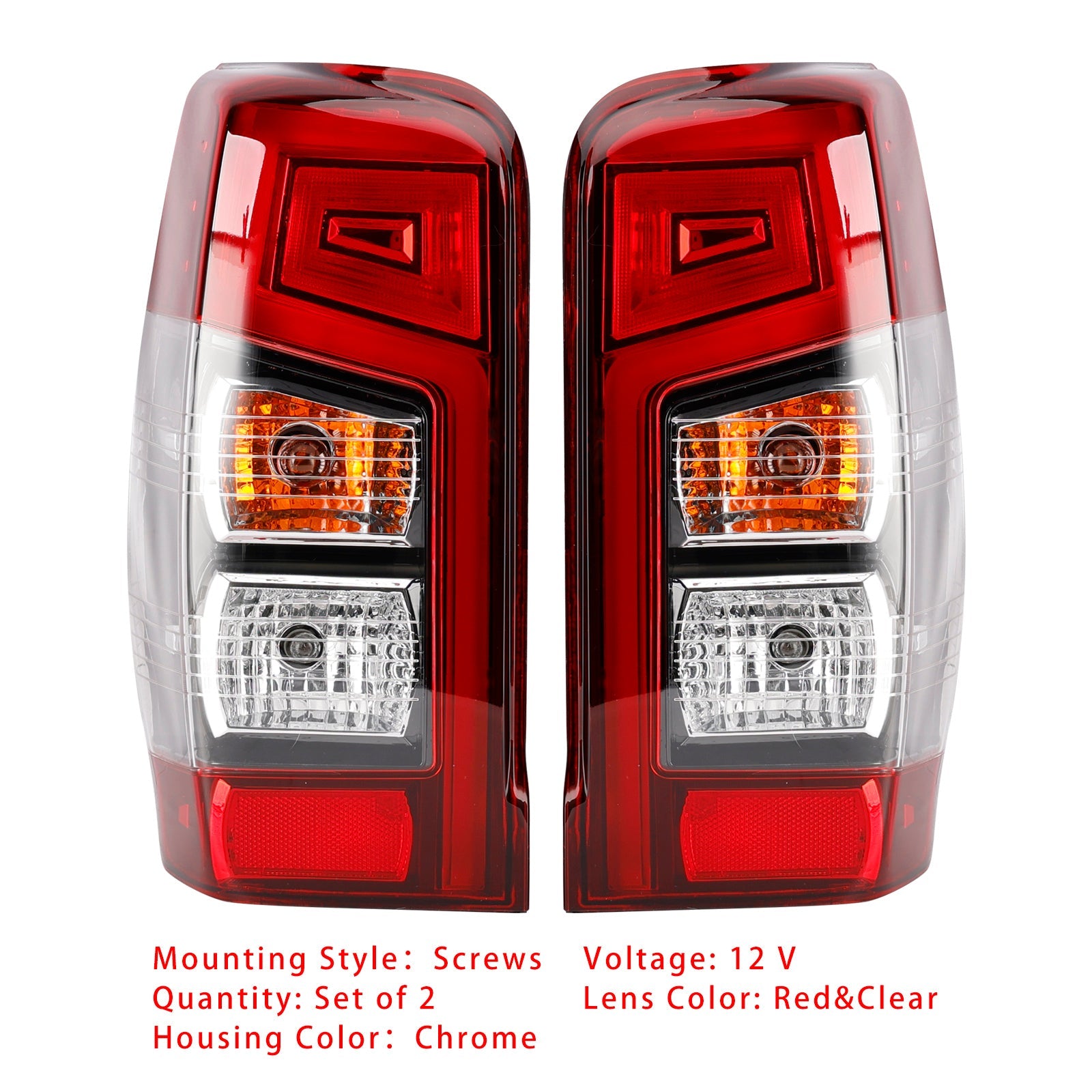 Mitsubishi Triton L200 2019-2023 Pair Rear Stop Brake Tail Light Lamp