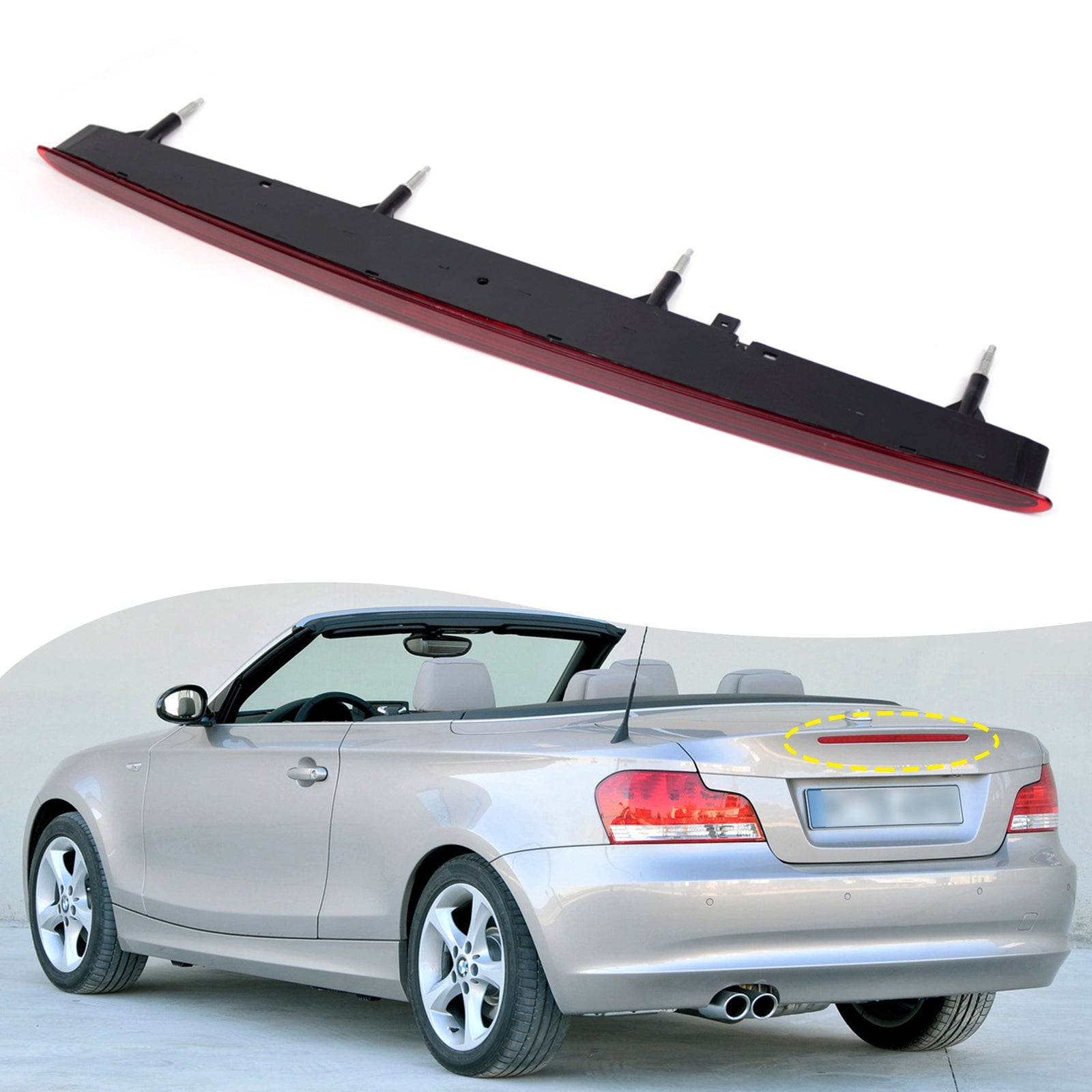Red Third Brake Stop Light 63257164978 For BMW 1 Series 128i 135i M E82 E88