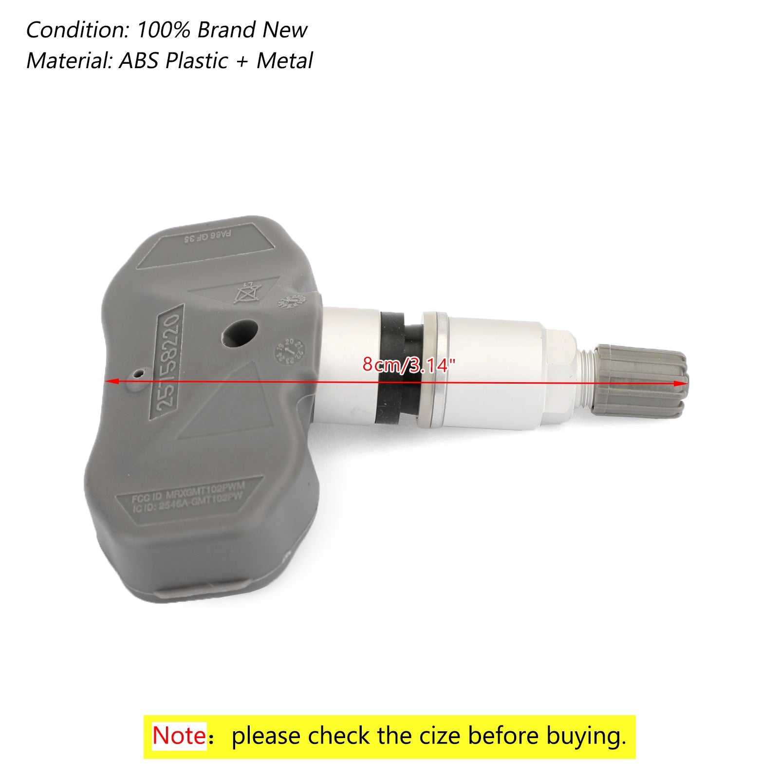 1PCS TPMS Replace 25758220 Auto Tire Pressure Sensor For 2005-2009 C6 Corvette
