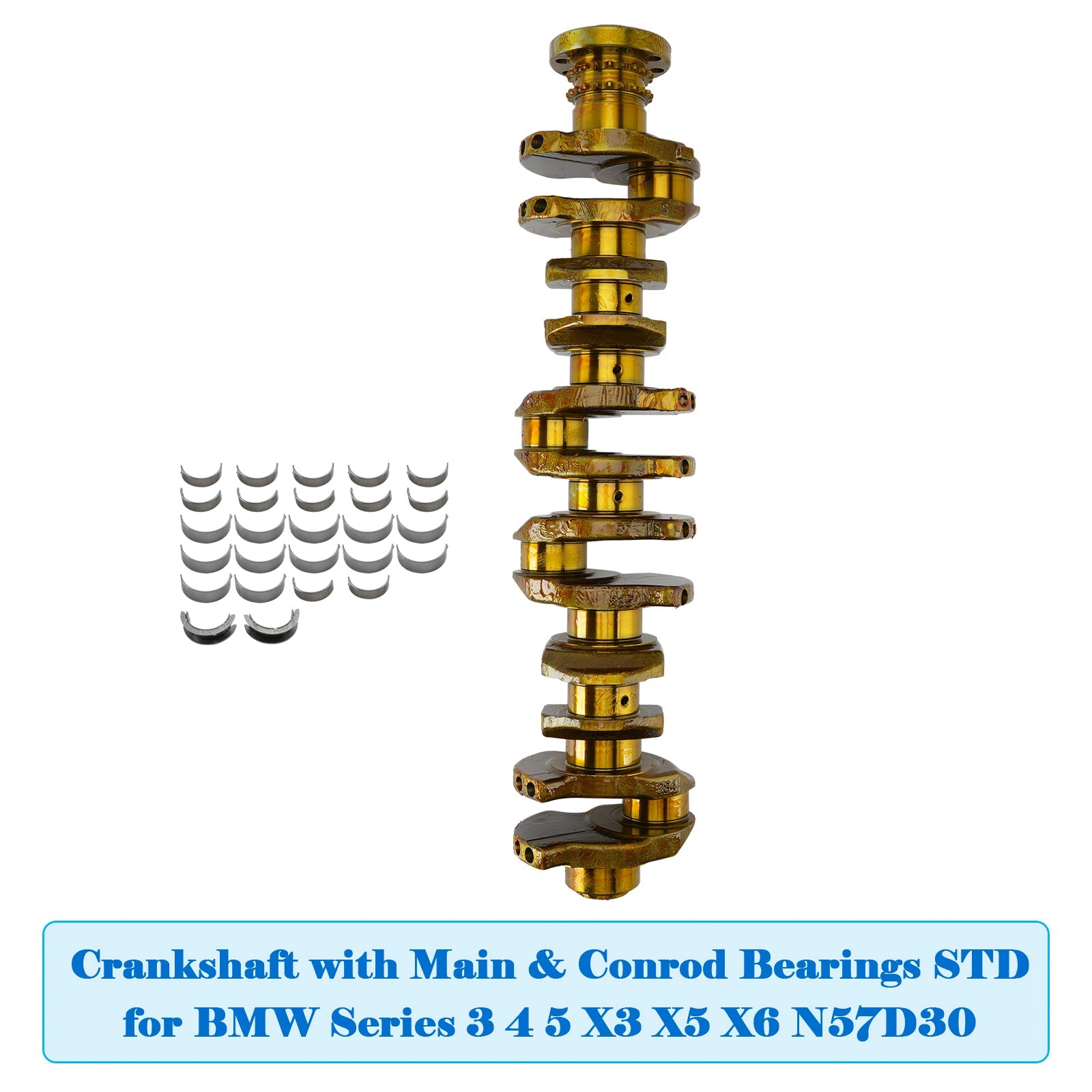 04.2013-06.2019 BMW 3 Touring (F31) N57 D30 ENGINES Crankshaft with Main & Conrod Bearings STD 11217799970 11217809375