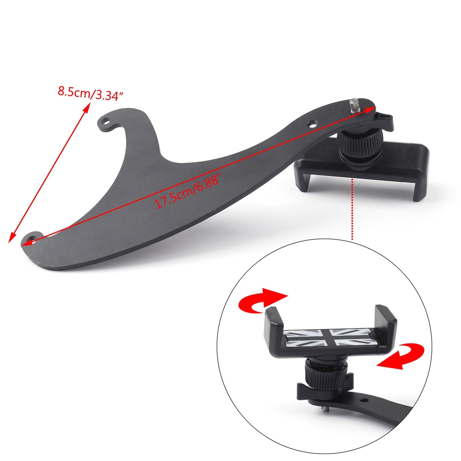 Mini Cooper F54 F55 F56 360掳Rotation Car Phone Mount Cradle Holder Stand