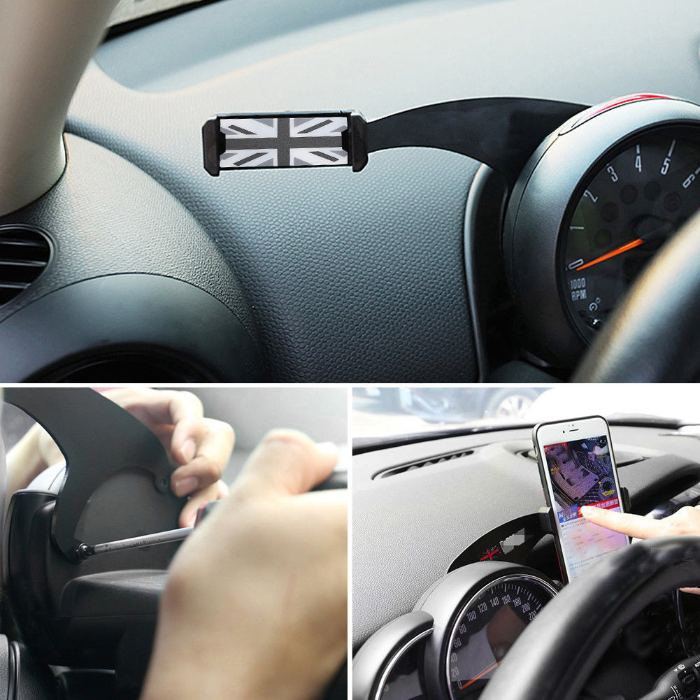 Mini Cooper F54 F55 F56 360掳Rotation Car Phone Mount Cradle Holder Stand