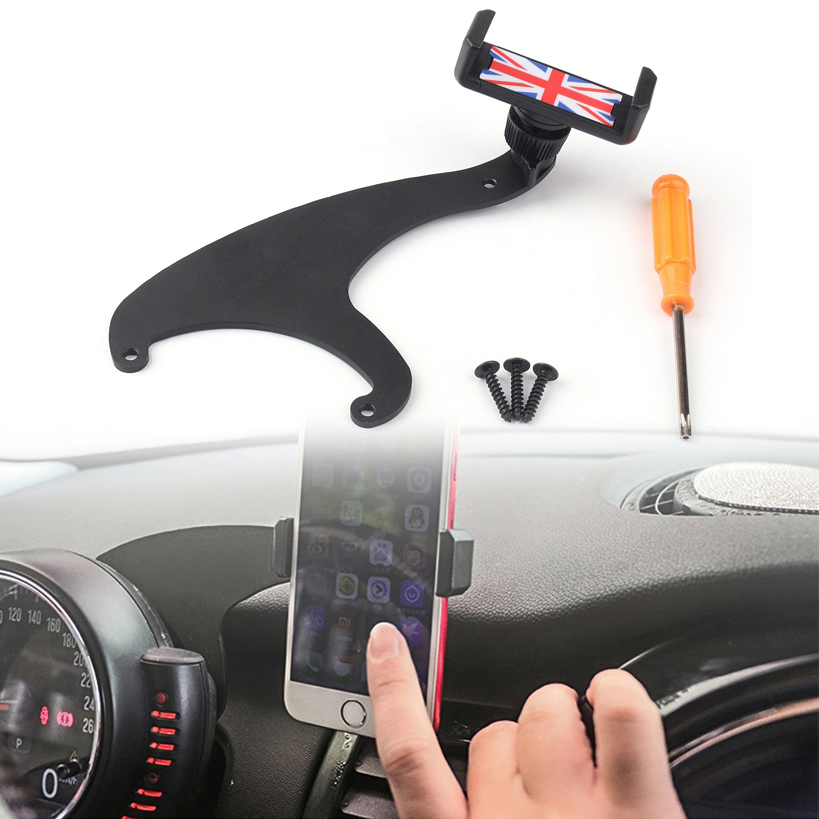 Mini Cooper F54 F55 F56 360掳Rotation Car Phone Mount Cradle Holder Stand