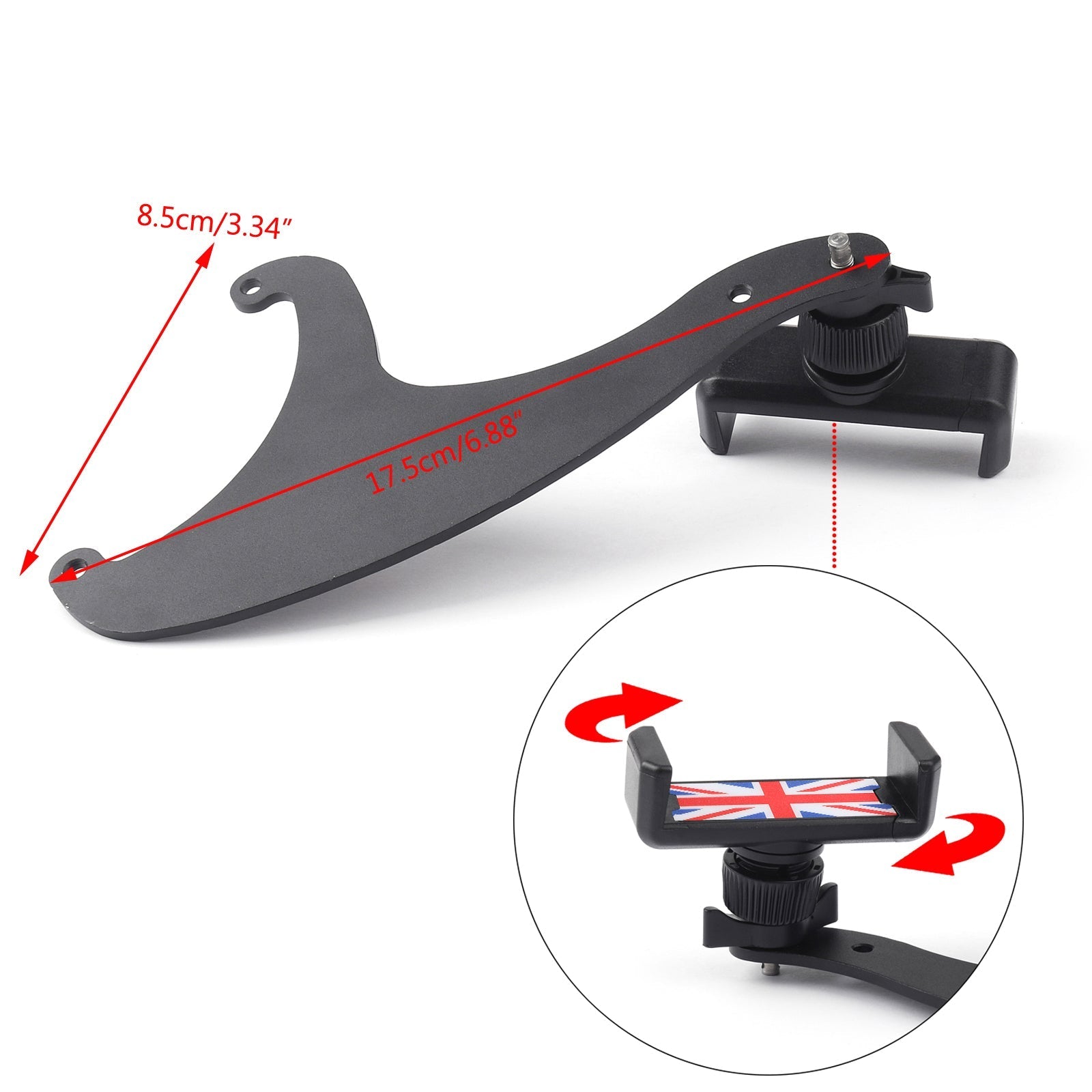 Mini Cooper F54 F55 F56 360掳Rotation Car Phone Mount Cradle Holder Stand