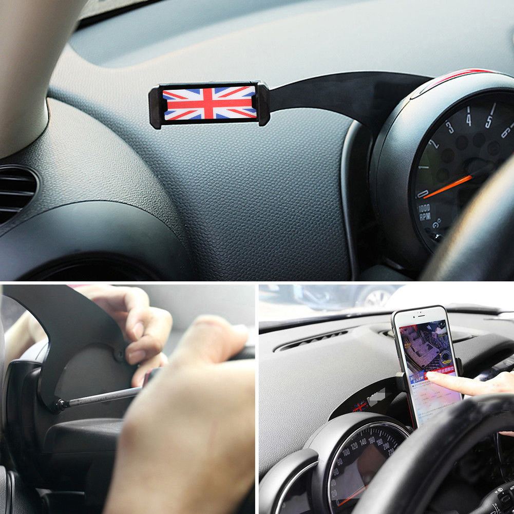 Mini Cooper F54 F55 F56 360掳Rotation Car Phone Mount Cradle Holder Stand