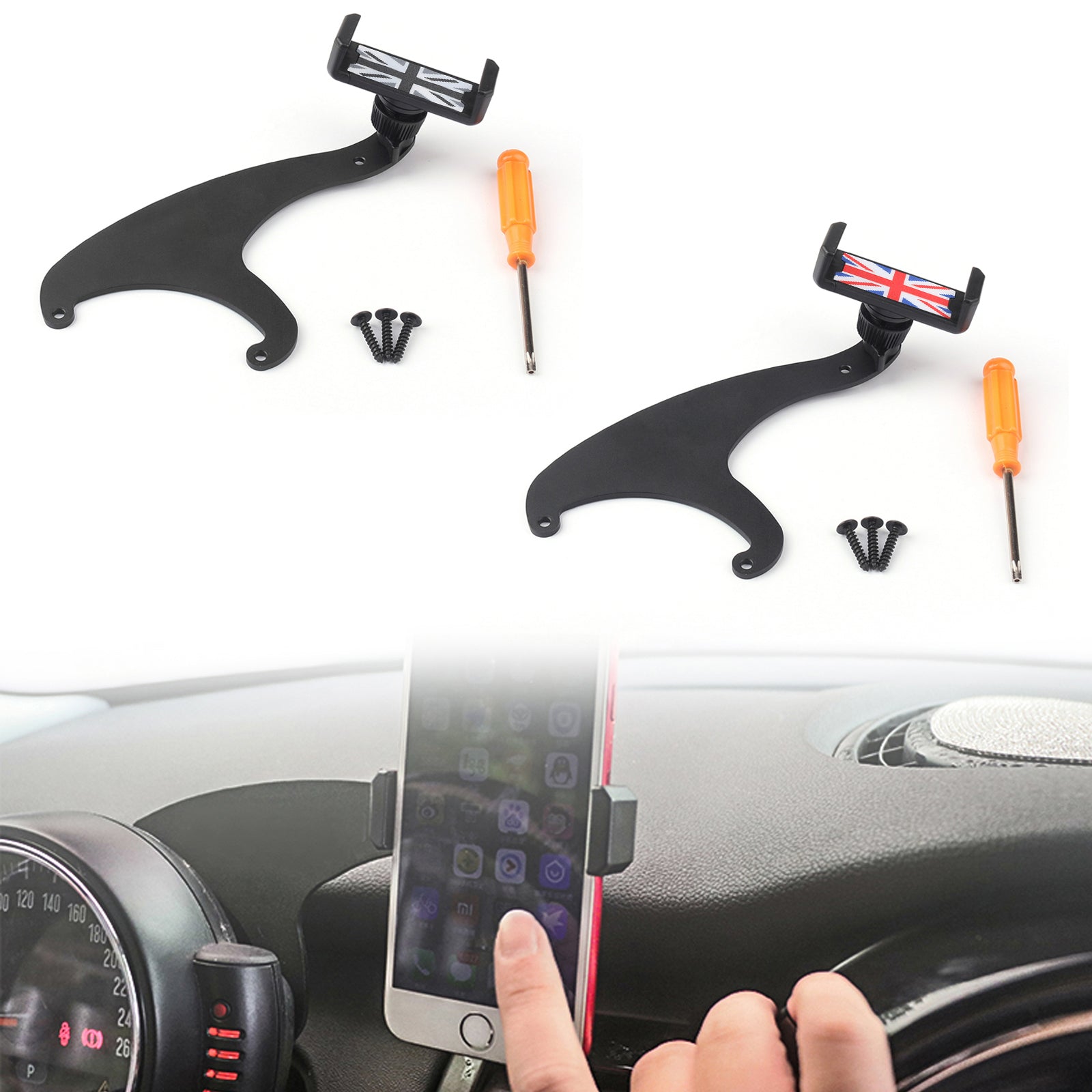 Mini Cooper F54 F55 F56 360掳Rotation Car Phone Mount Cradle Holder Stand