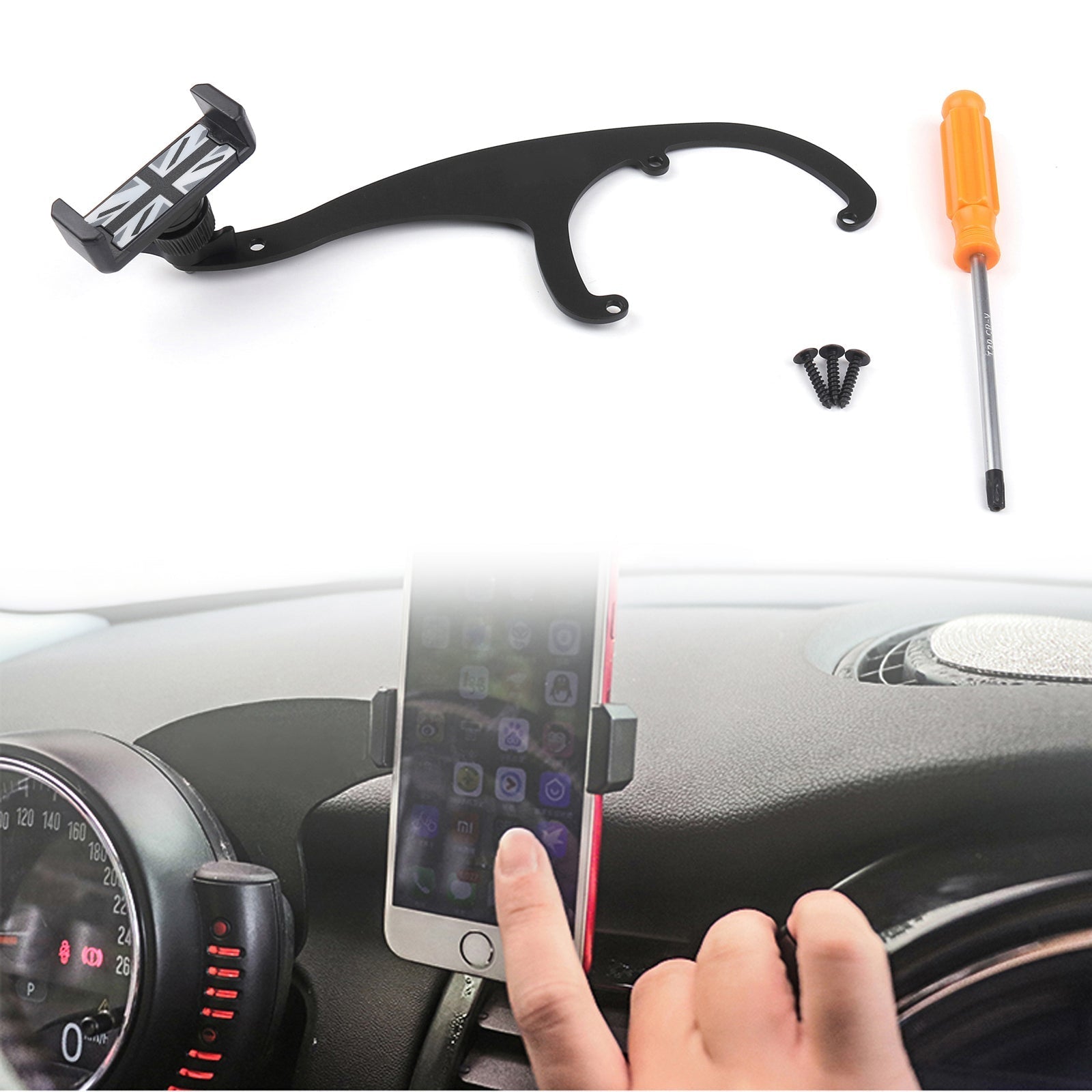 Mini Cooper R60 R61 360 Rotation Car Phone Mount Cradle Holder Stand