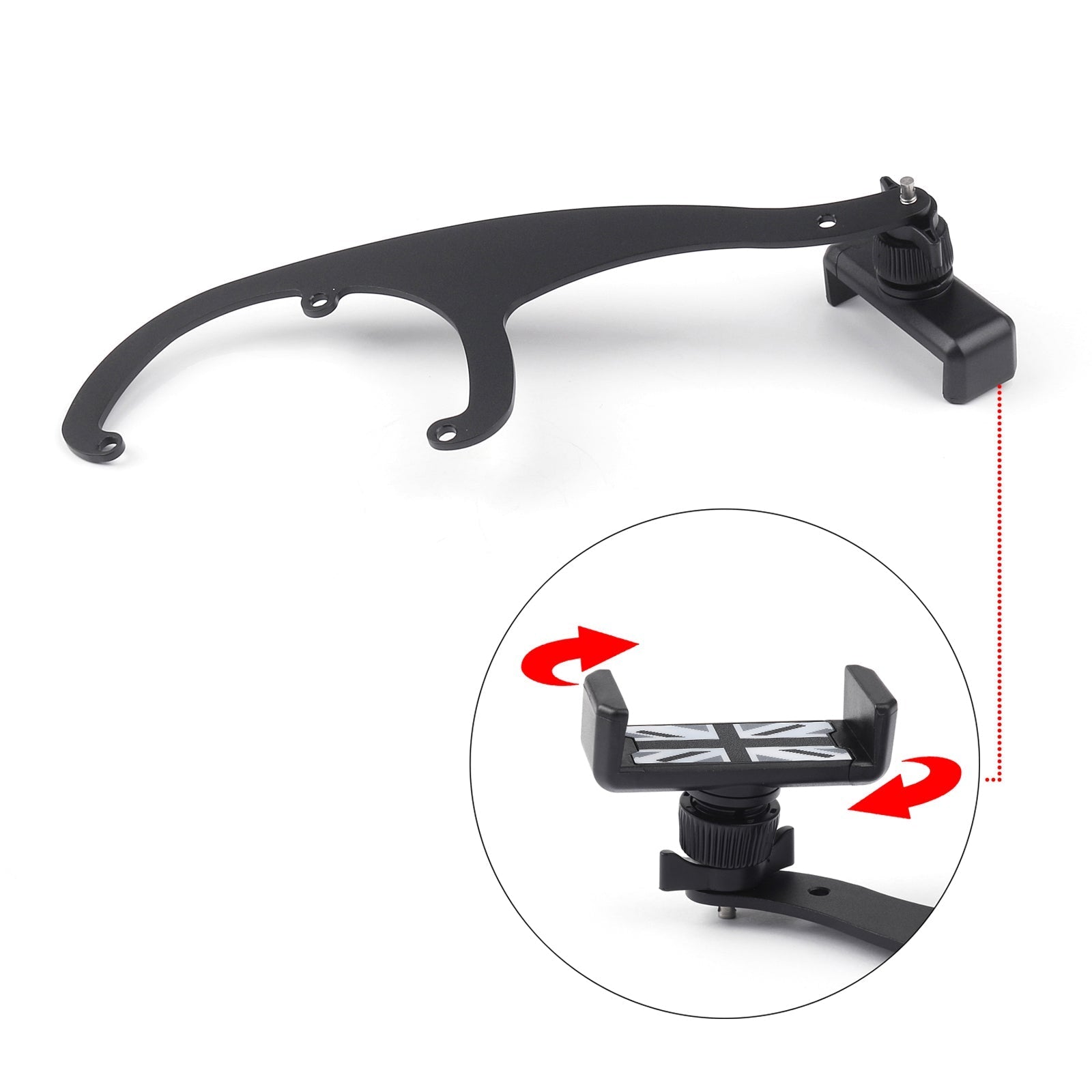 Mini Cooper R60 R61 360 Rotation Car Phone Mount Cradle Holder Stand