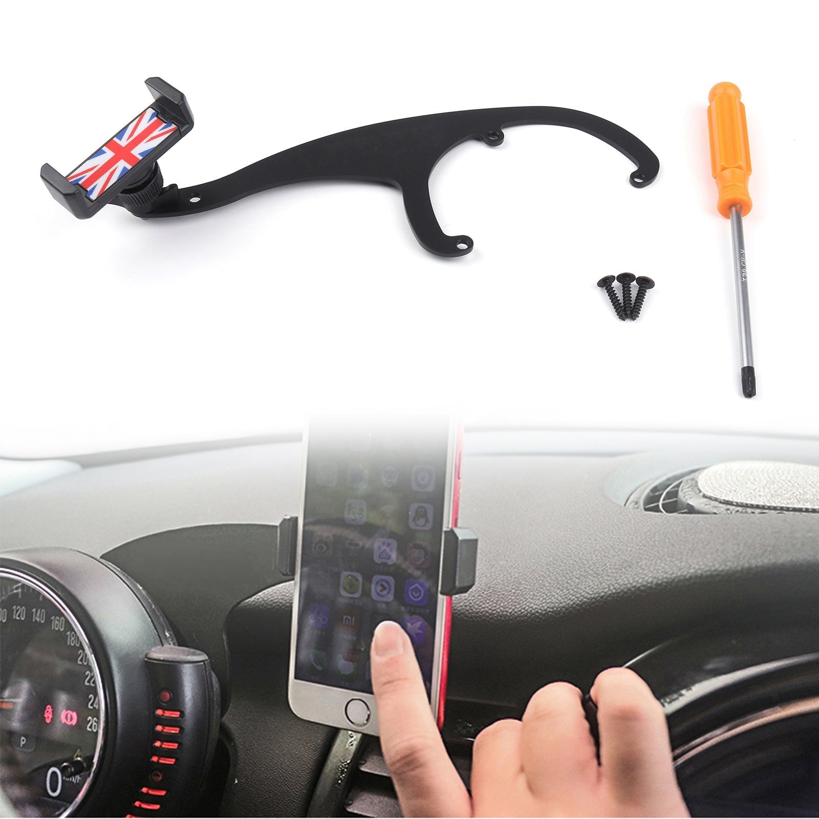Mini Cooper R60 R61 360 Rotation Car Phone Mount Cradle Holder Stand