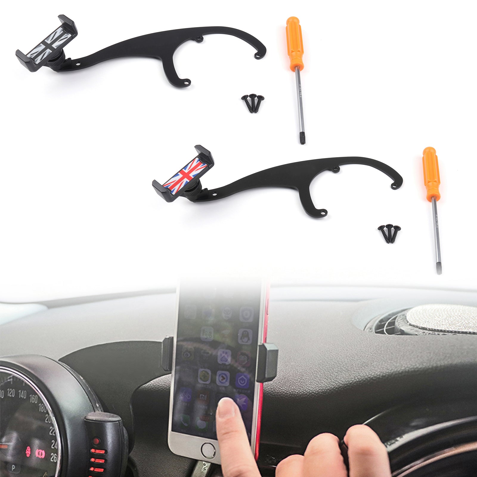 Mini Cooper R60 R61 360 Rotation Car Phone Mount Cradle Holder Stand