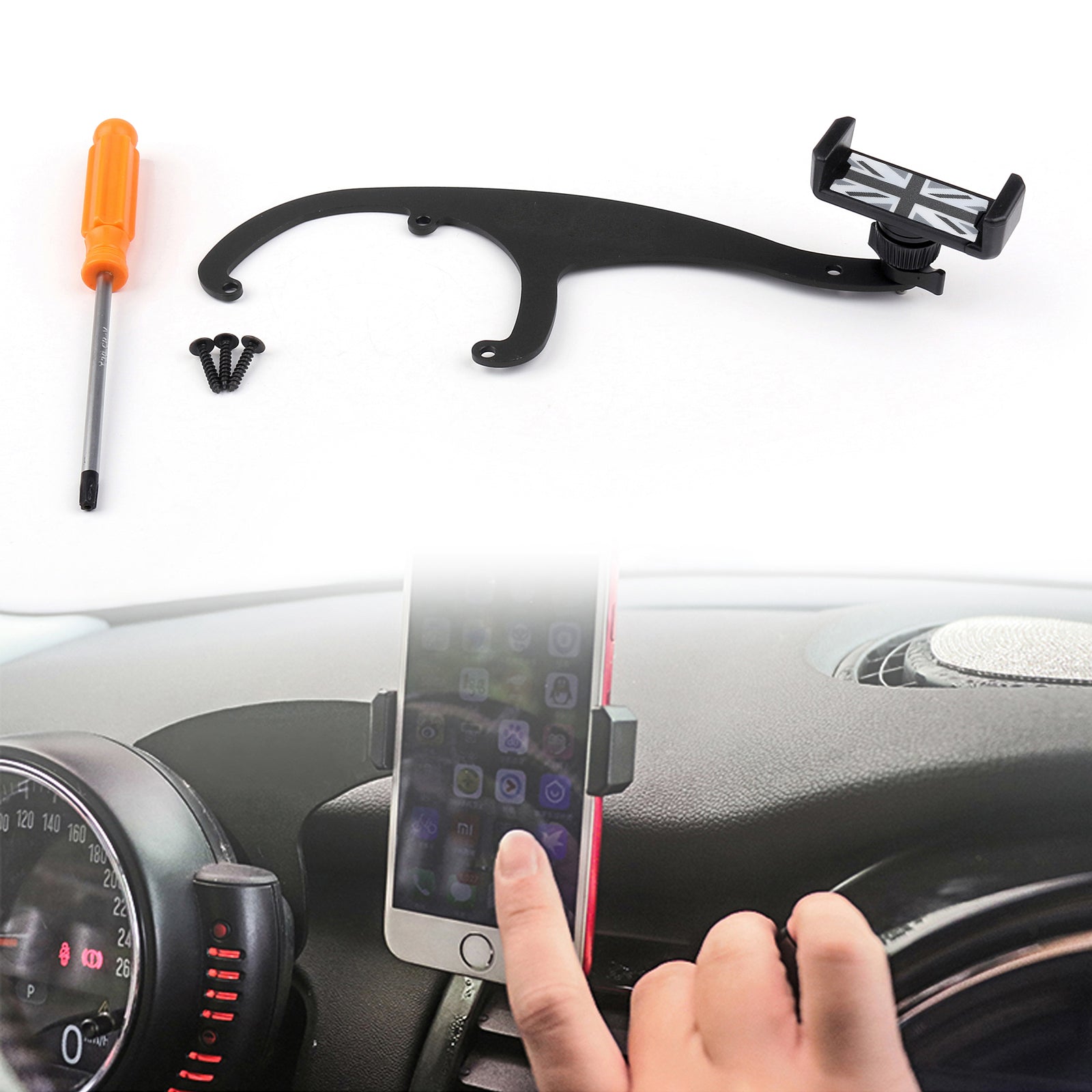 Mini Cooper R55 R56 Rotation Car Moible Phone Mount Cradle Holder Stand