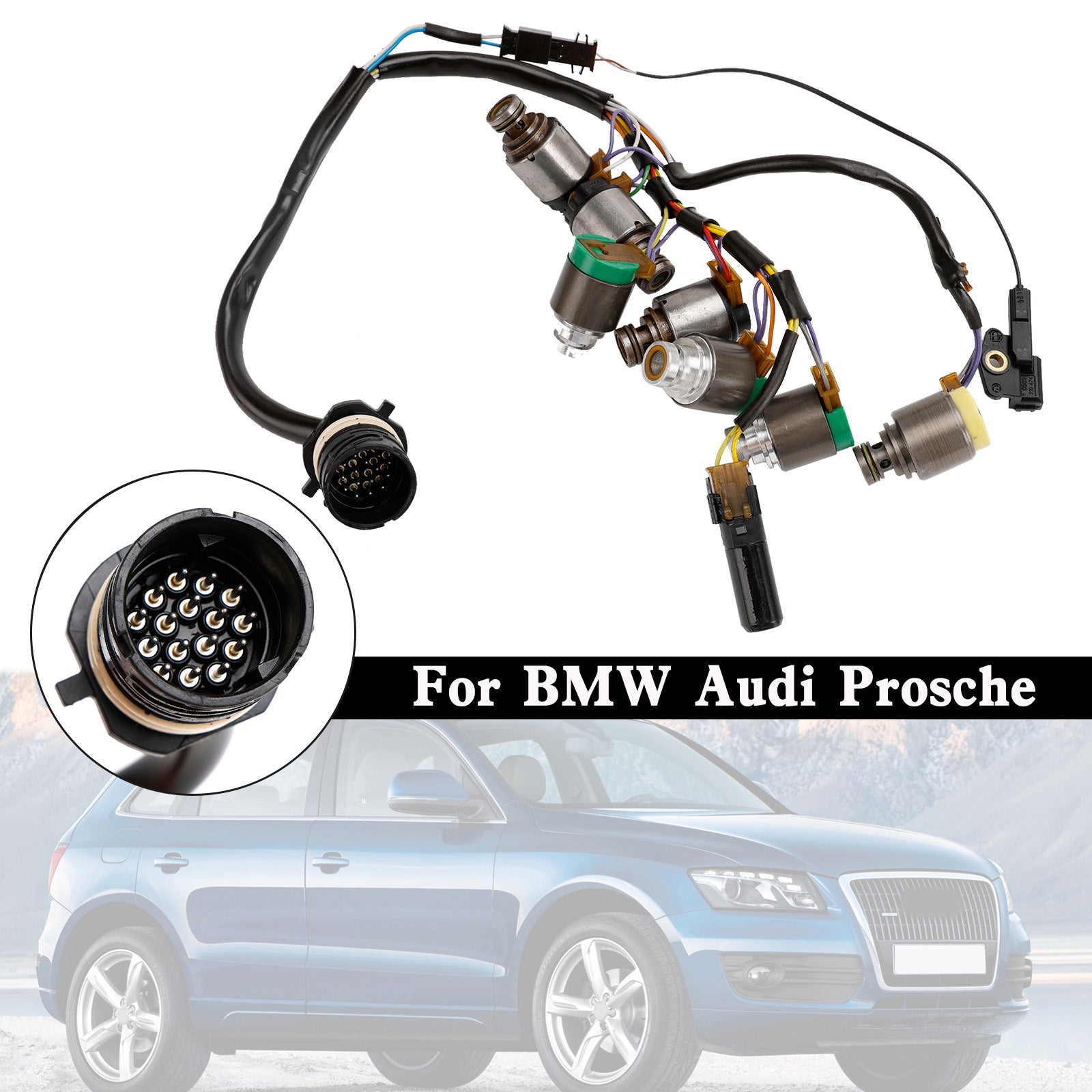 1997-2003 AUDI A8 5 SP FWD V6 2.5L 2.8L V8 3.7L 7PCS 5HP19 Transmission Solenoids With Internal Harness 0501316463