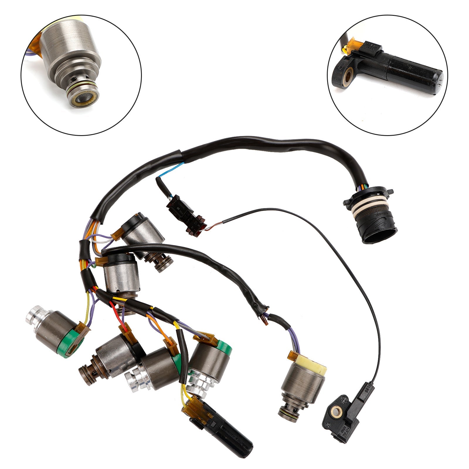 2003-2006 AUDI S6/RS6 5 SP AWD V8 4.2L 7PCS 5HP19 Transmission Solenoids With Internal Harness 0501316463