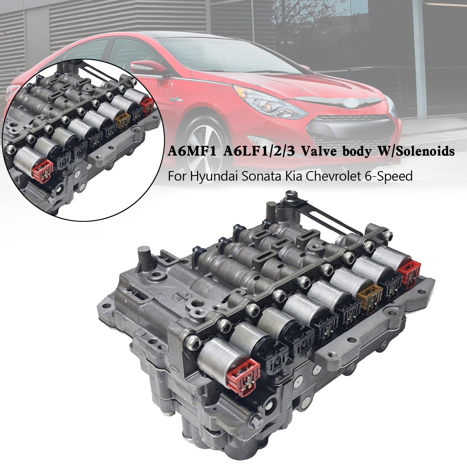 A6MF1 A6LF1/2/3 6-Speed Valve body W/Solenoids For Hyundai Sonata Kia Chevrolet Generic