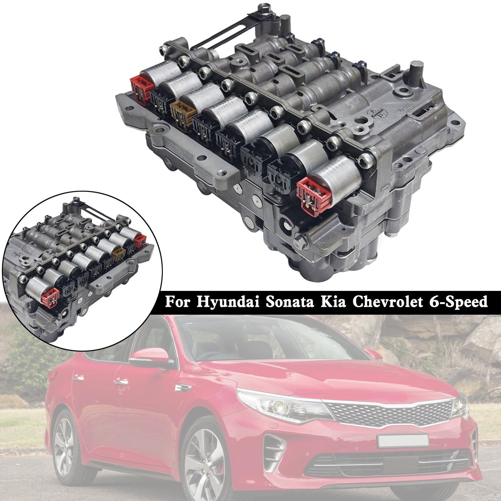 A6MF1 A6LF1/2/3 6-Speed Valve body W/Solenoids For Hyundai Sonata Kia Chevrolet Generic