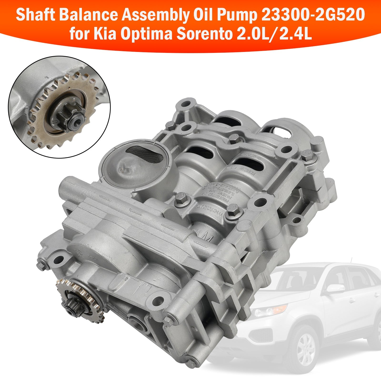 2012-2014 Hyundai Sonata Azera 2.0L/2.4L Shaft Balance Assembly Oil Pump 23300-2G520