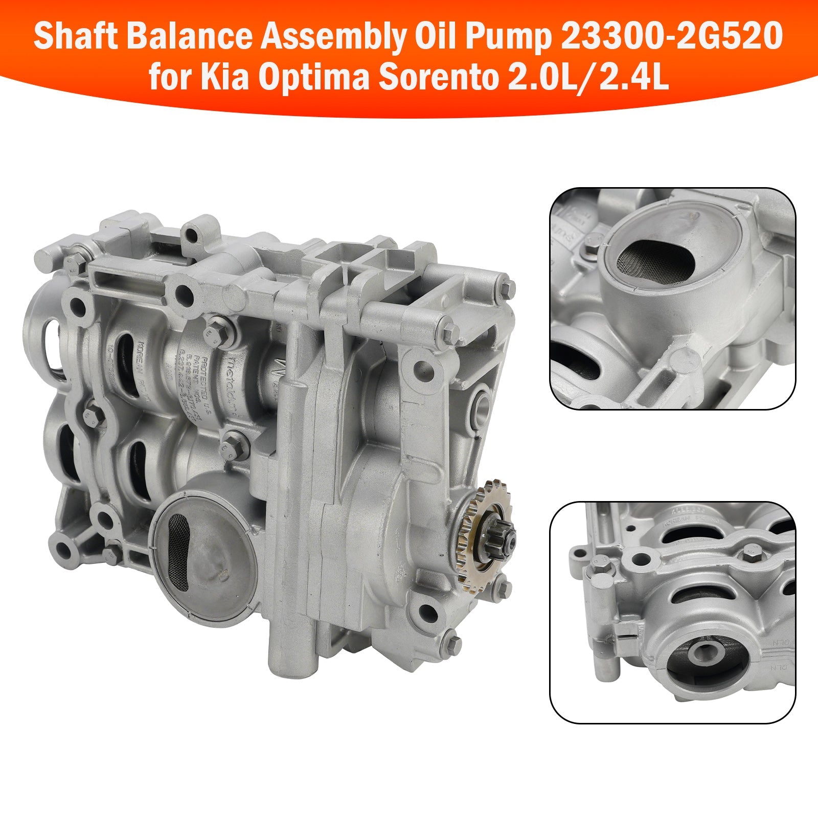 2012-2014 Hyundai Sonata Azera 2.0L/2.4L Shaft Balance Assembly Oil Pump 23300-2G520