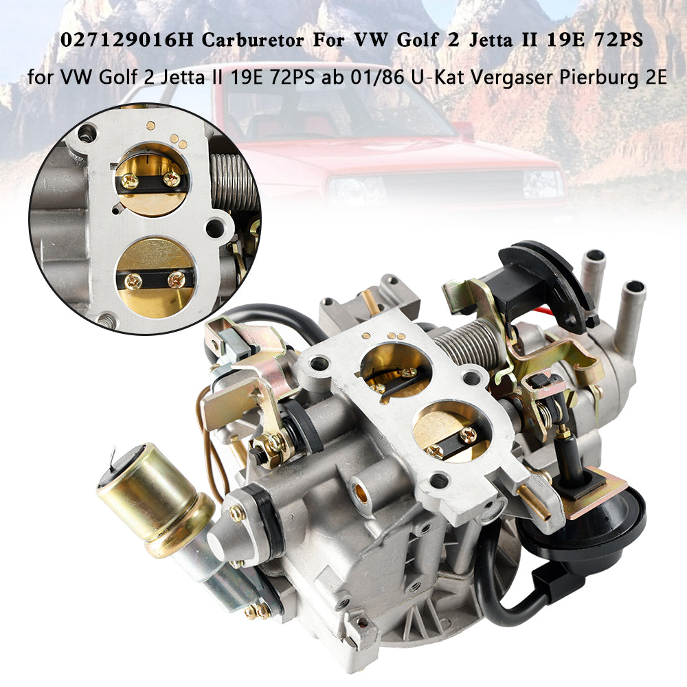 VW Golf 2 Jetta II 19E 72PS ab 01/86 U-Kat Vergaser Pierburg 2E Carburetor 027129016H