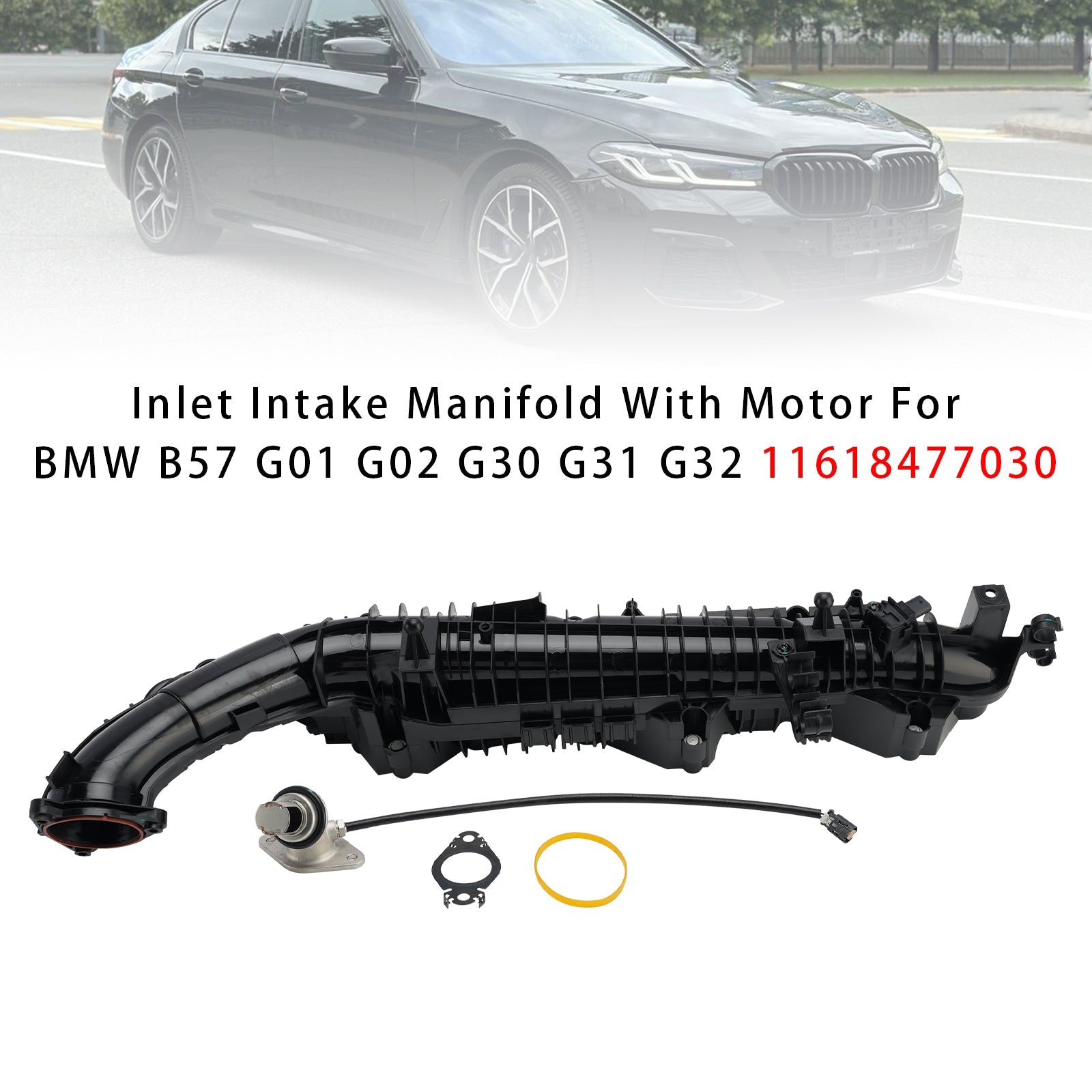 2018/04-2020/06 For BMW X4 F98, G02 M40d xDrive 2993 ccm, 240 KW, 326 PS Inlet Intake Manifold With Motor 11618477030